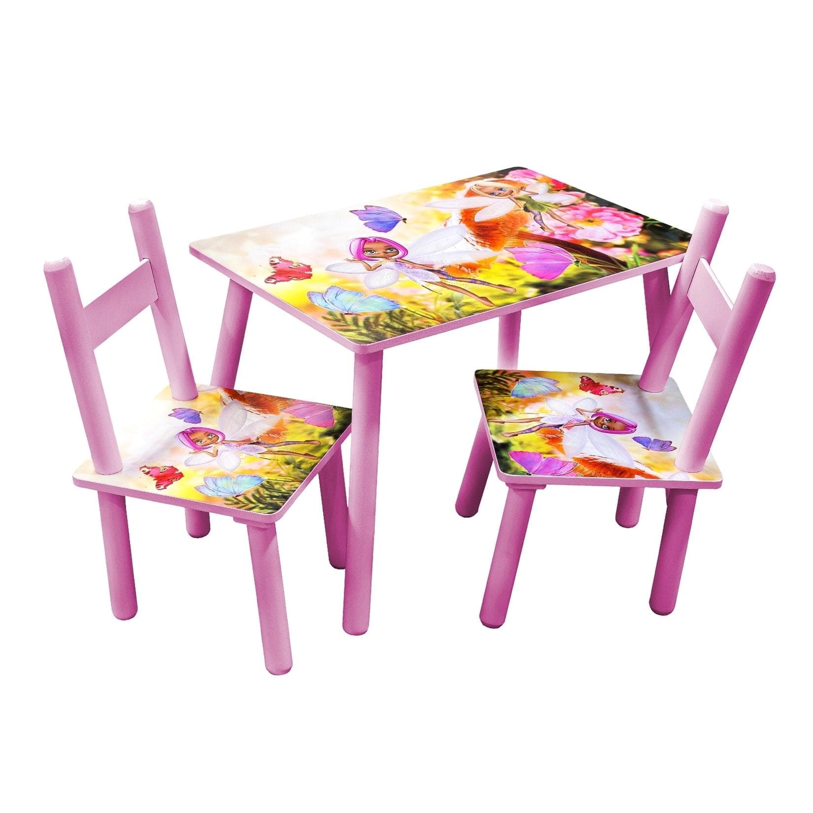 HTI-Line Kindertischgruppe Blumenfee Set 3-tlg. Kindertisch Kinderstuhl