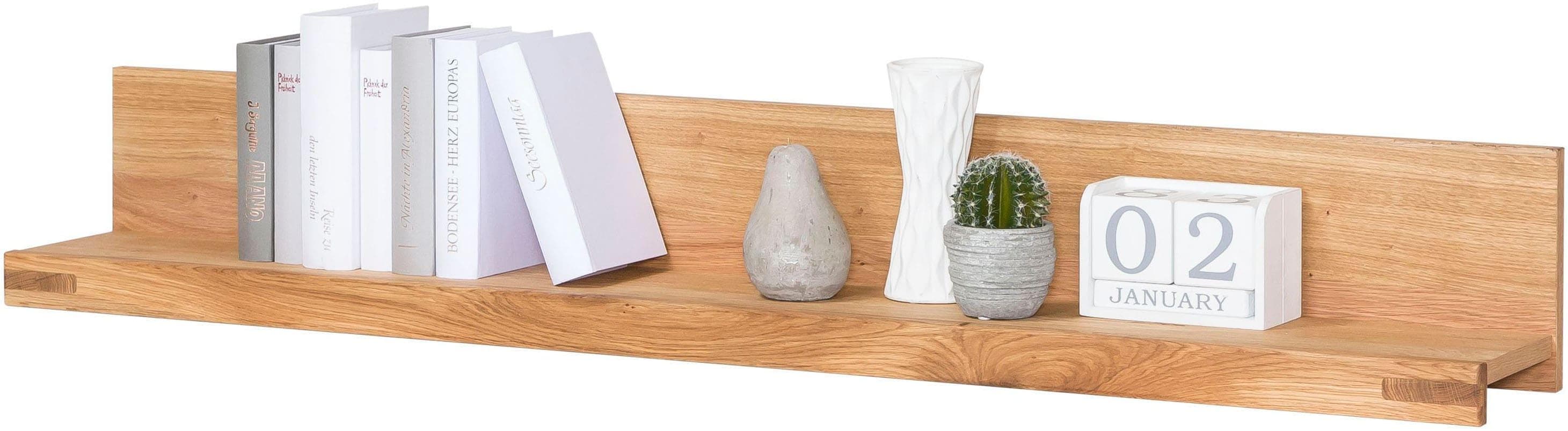 Wandregal HOME AFFAIRE Braun Massivholz Furnier