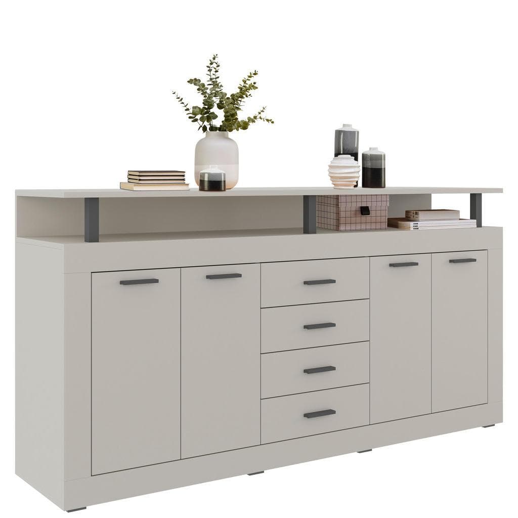 Xora Sideboard Beige Kunststoff 2 Fächer 4 Schubladen