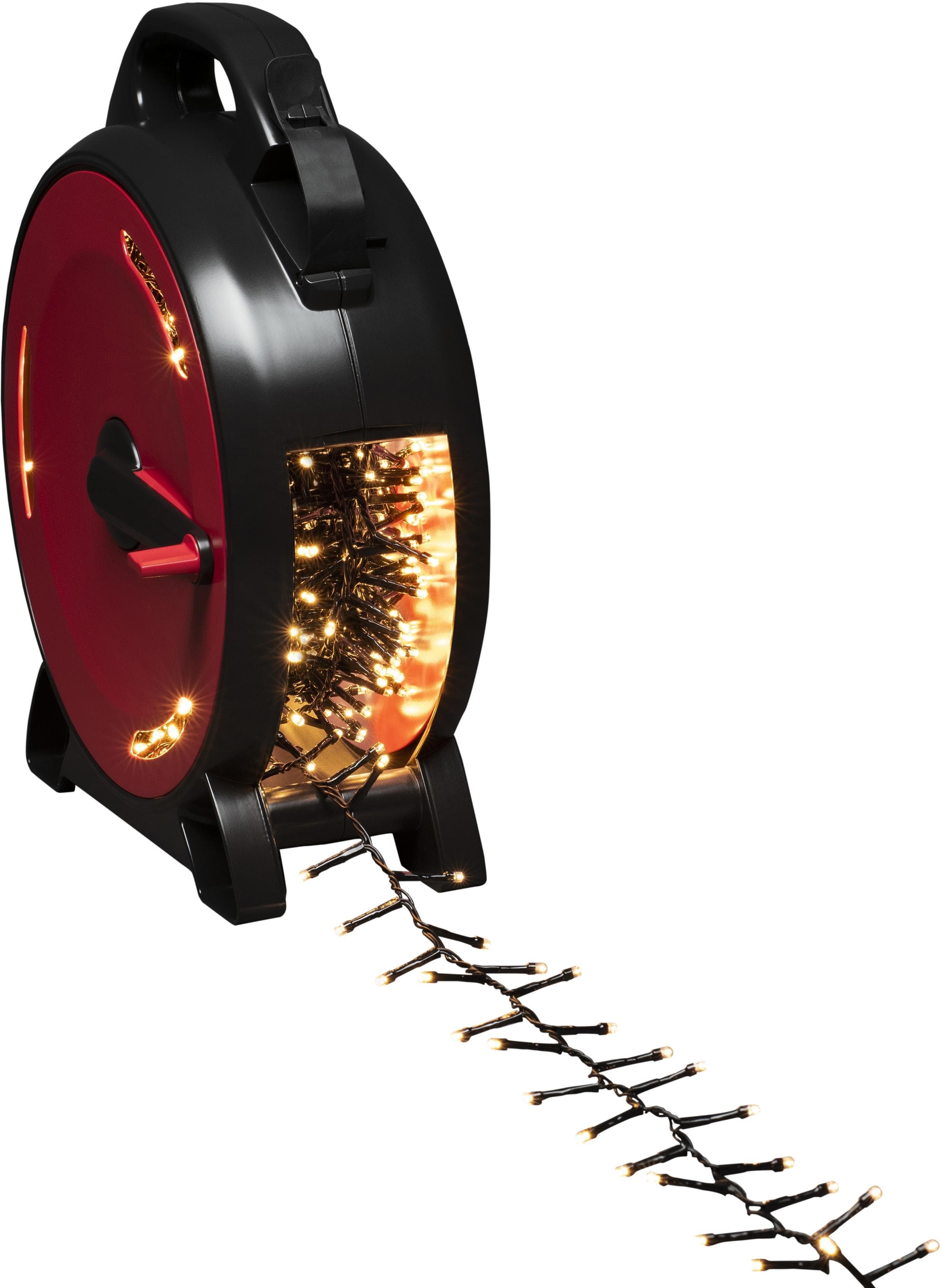 LED-Lichterkette für Weihnachtsdeko - 10 Meter, Schwarz und Warmweiß