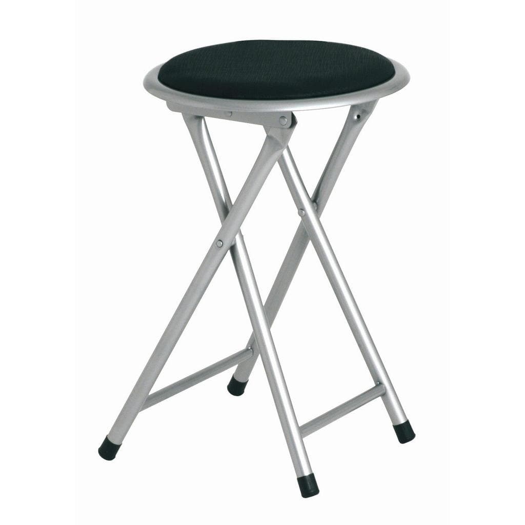 Carryhome Klapphocker Schwarz Alu Metall Textil 30x45x30 cm