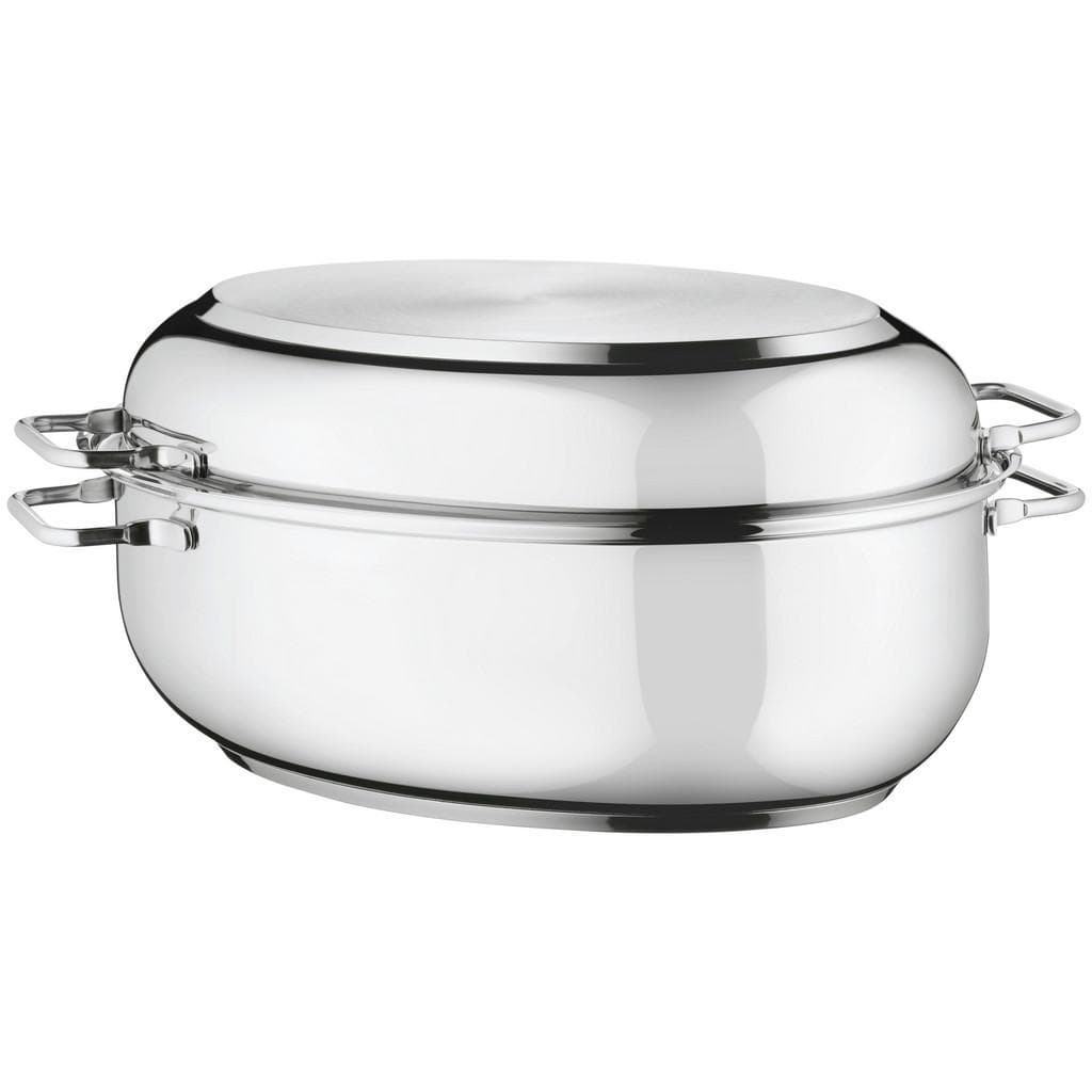 Edelstahl Bräter Cromargan® Silber rund 18x28,5x41 cm