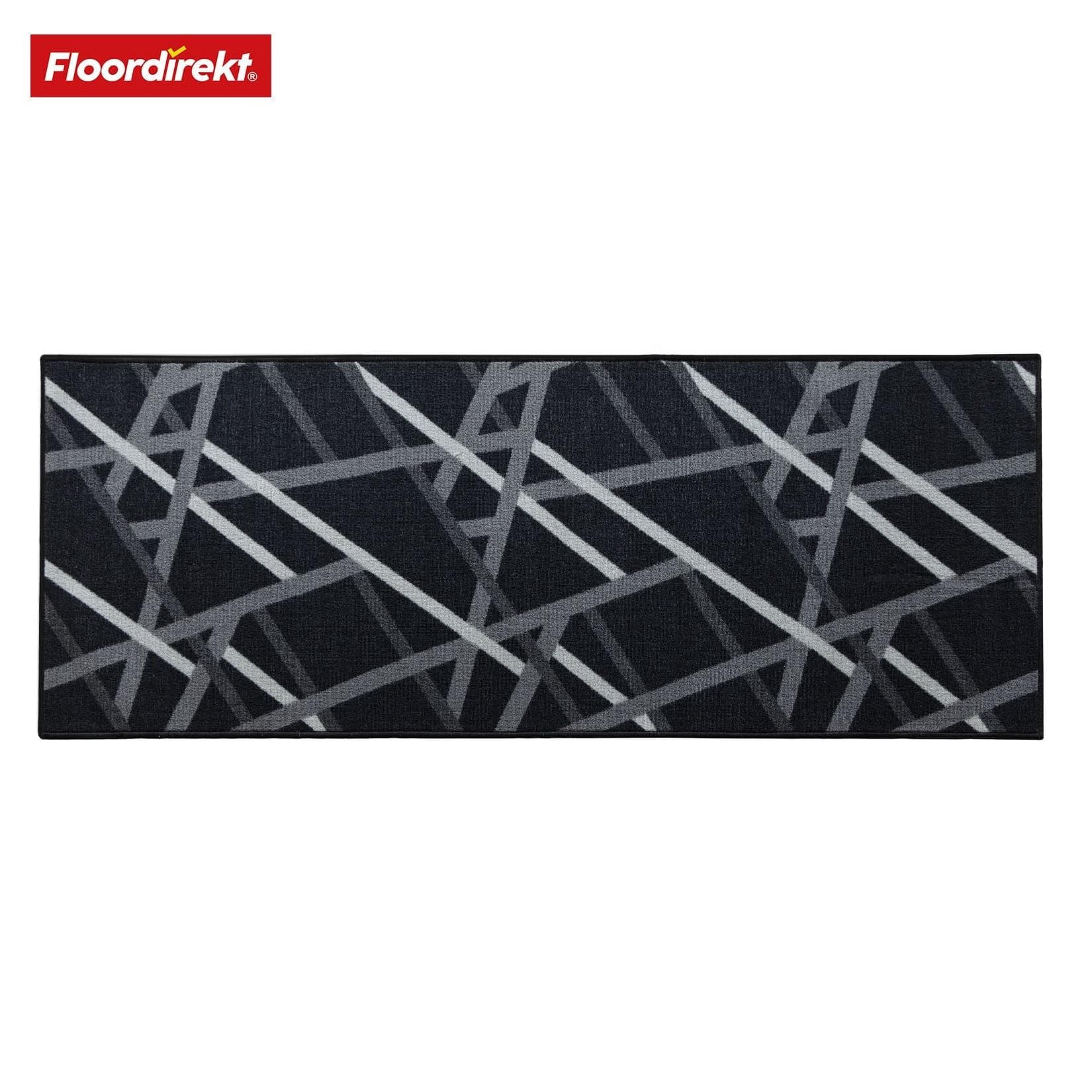 Floordirekt Teppichläufer Anthrazit mit Streifen