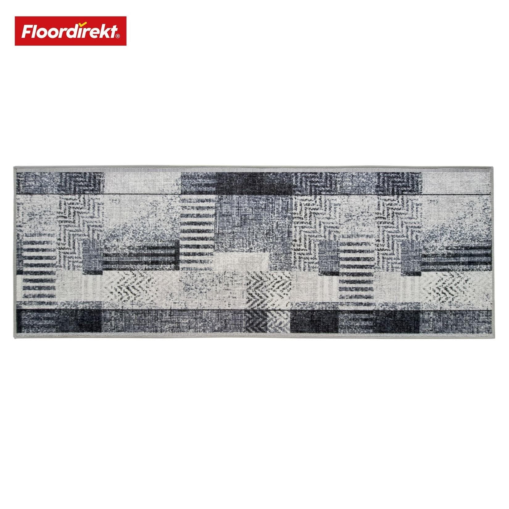 Floordirekt Teppich-Läufer Cordoba Grautöne mit Muster rutschfest & robust