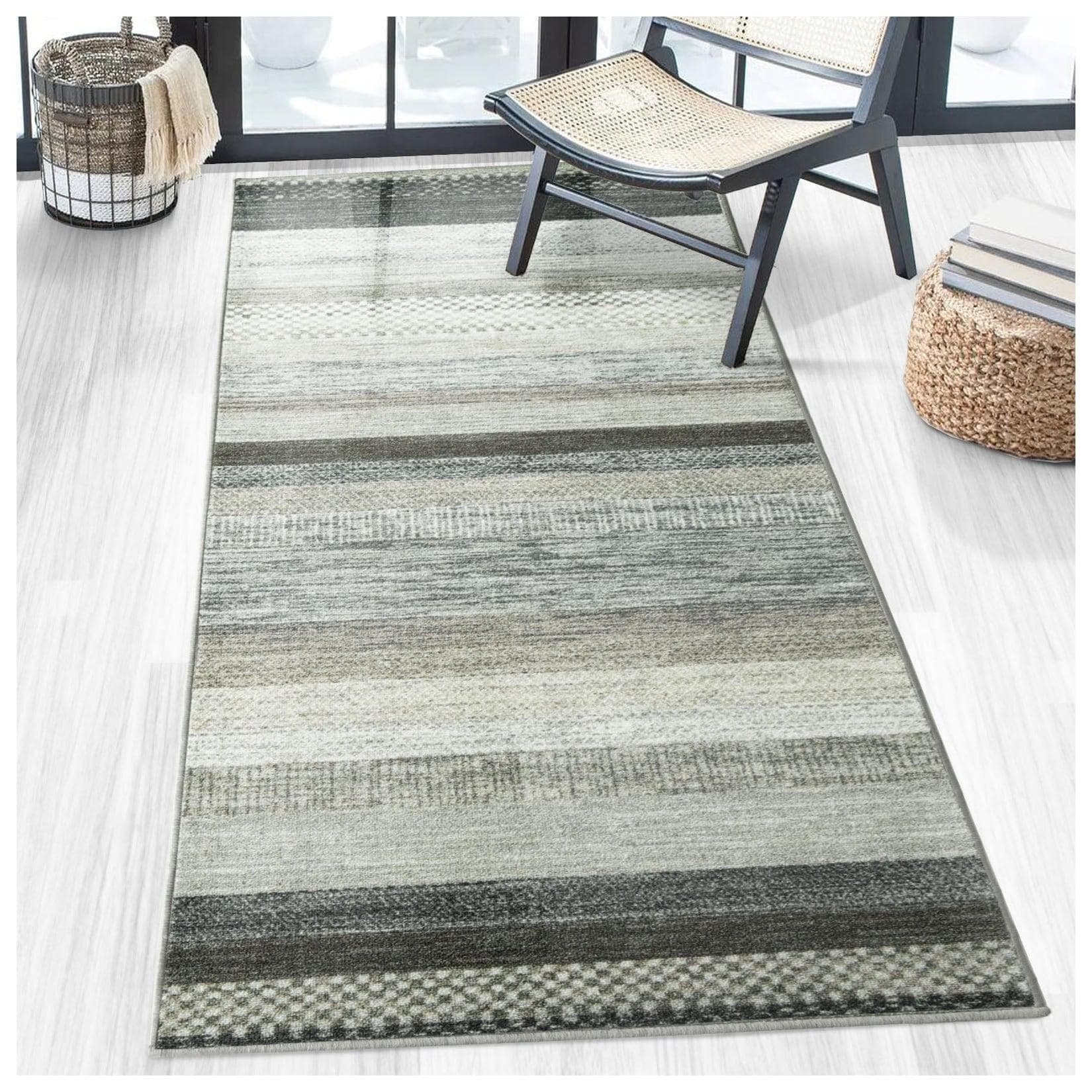 Floordirekt Teppichläufer Naxos Grau-Anthrazit