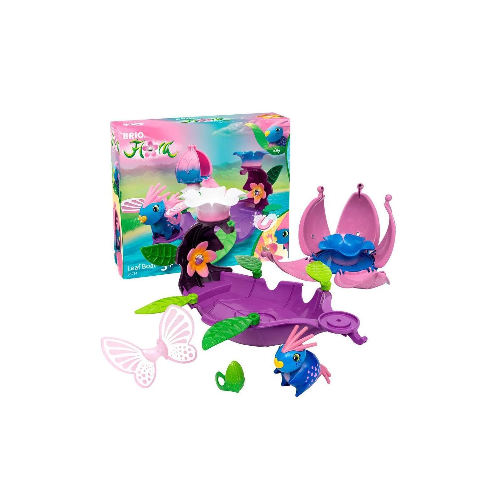 BRIO Spiel Lilys Blätter-Boot - Bunt Flora Welt