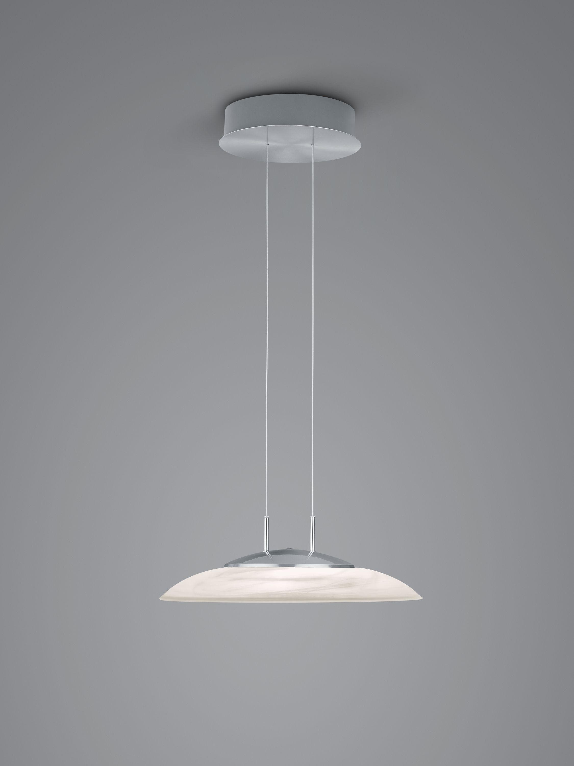 LED-Pendelleuchte Findus, nickel matt/chrom