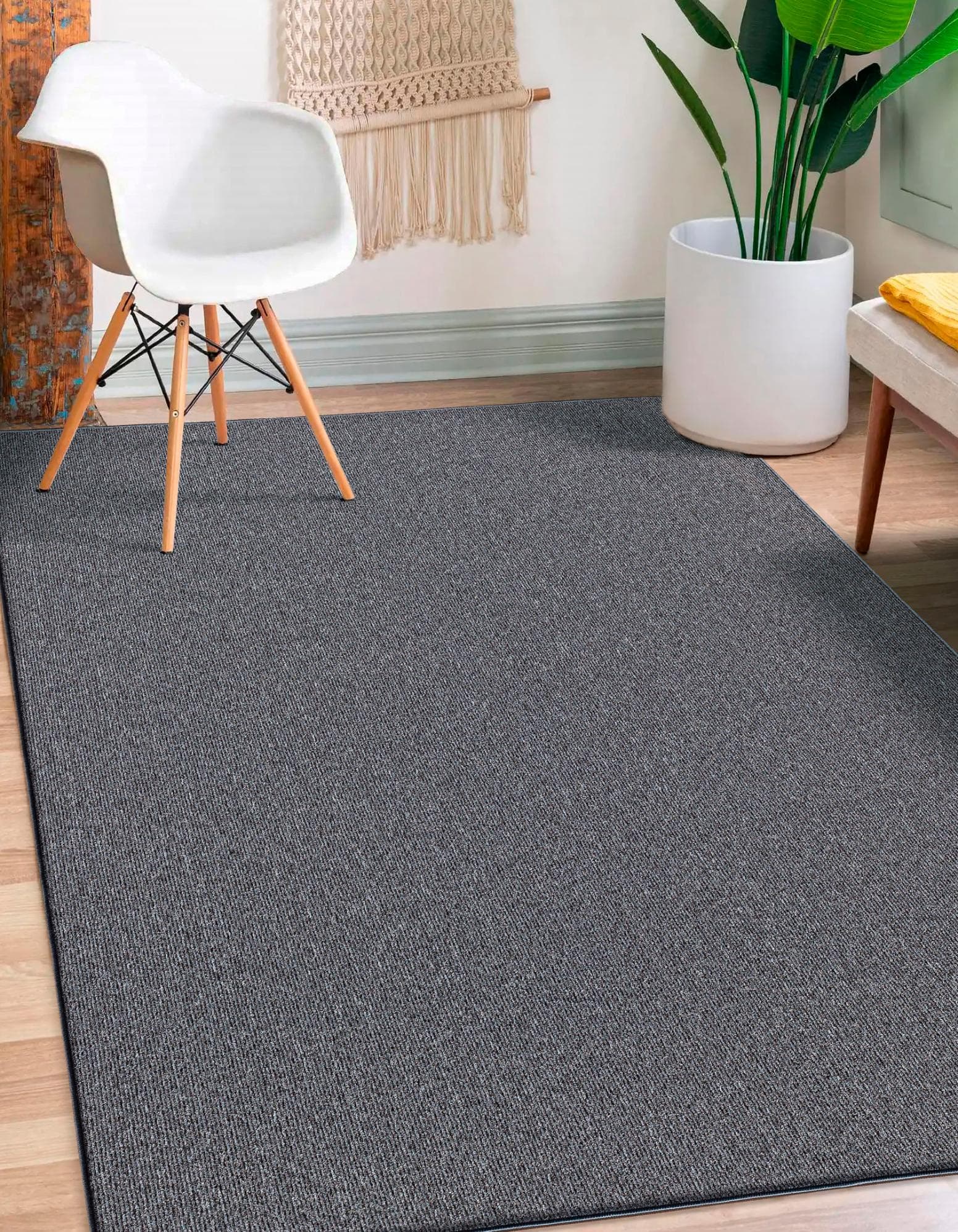 Teppich MERINOS Mix Art 180 Grau Anthrazit Kurzflor