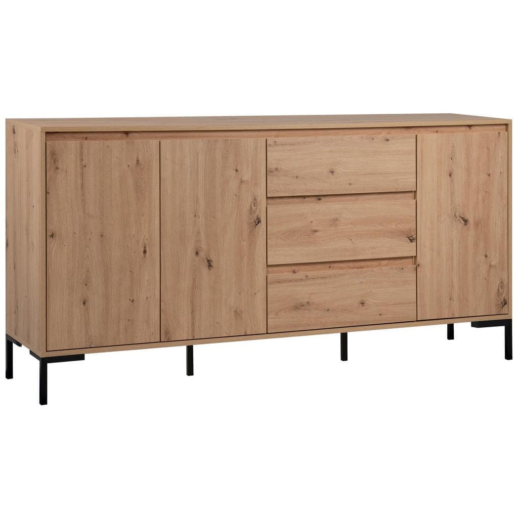 Mid.you Sideboard Eiche Artisan 3 Schubladen 3 Türen