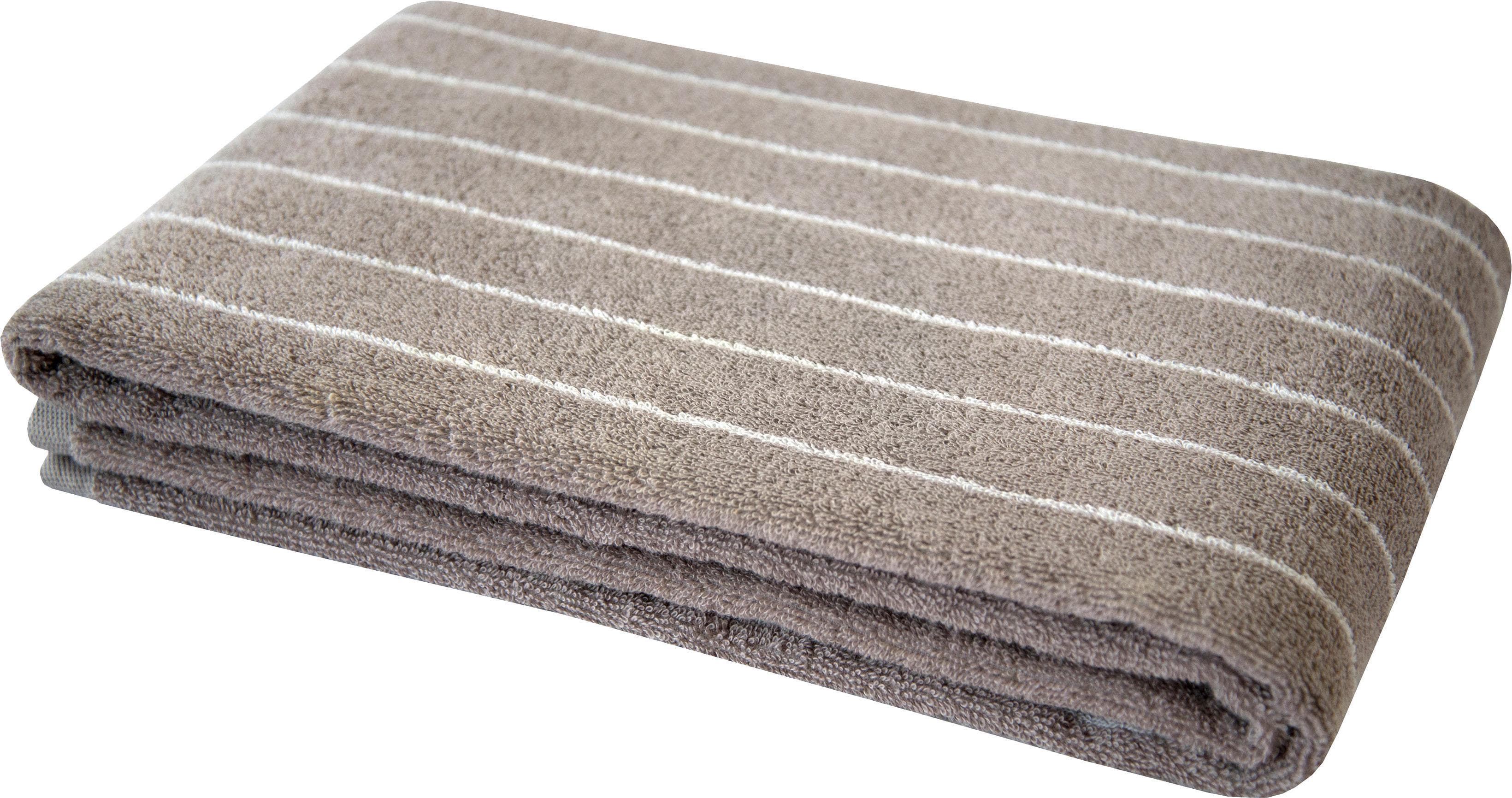 Duschtuch Dyckhoff Nadelstreifen Beige 70x140cm Walkfrottee