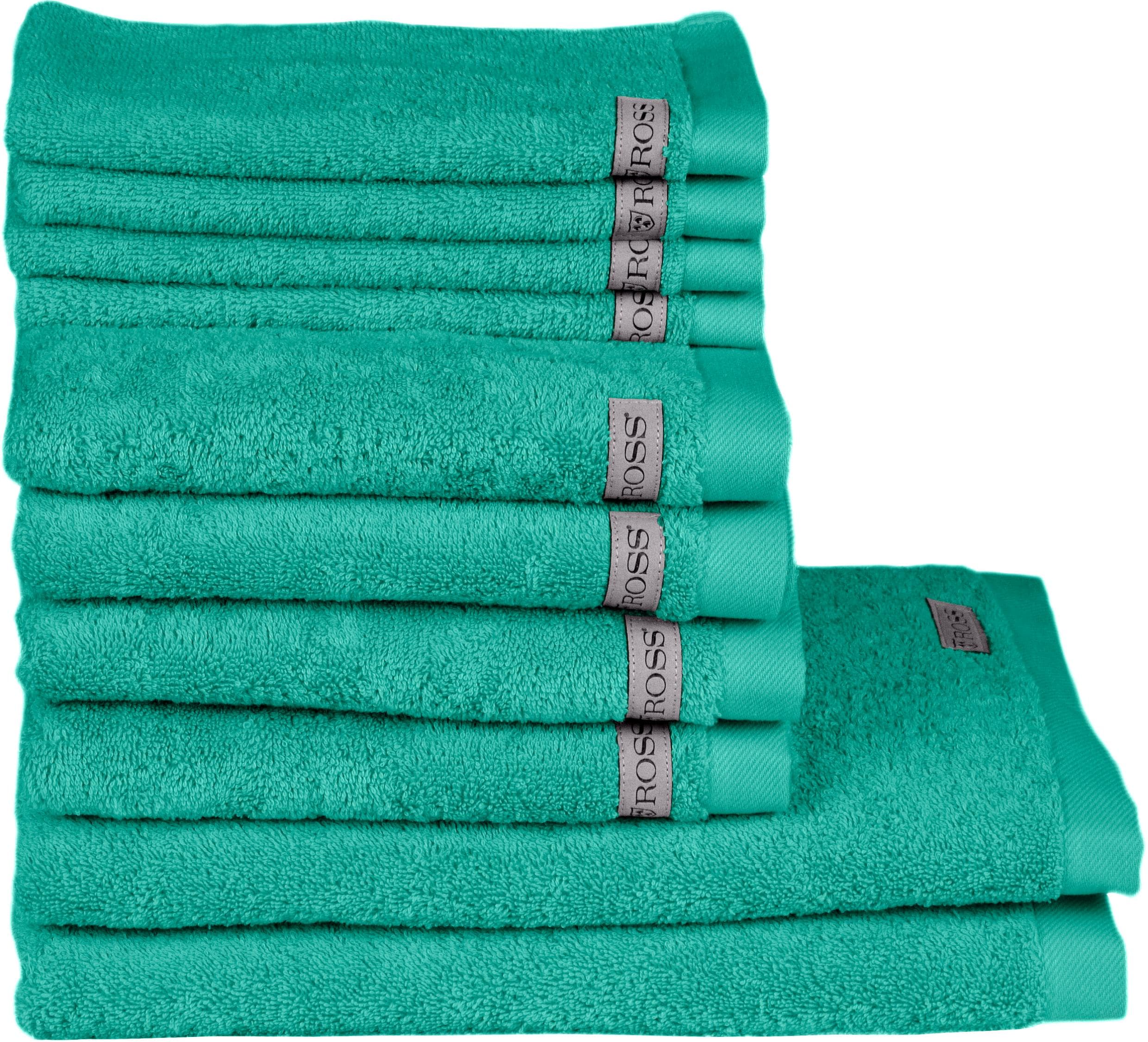 ROSS Handtuch Set Sinfonie Karibikblau Frottier 100% Baumwolle