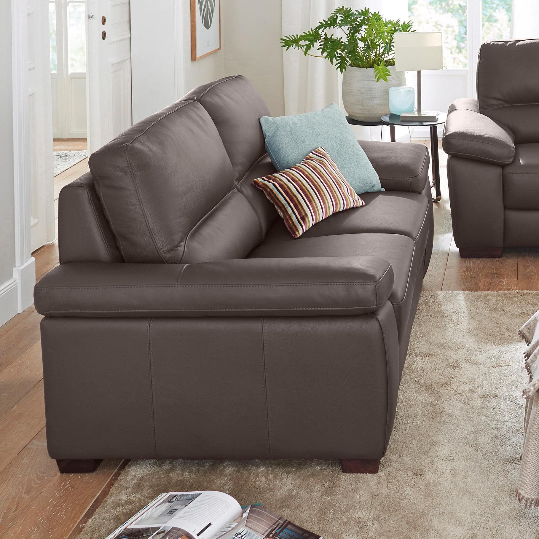 CALIA ITALIA 3-Sitzer Gaia Ledersofa Braun