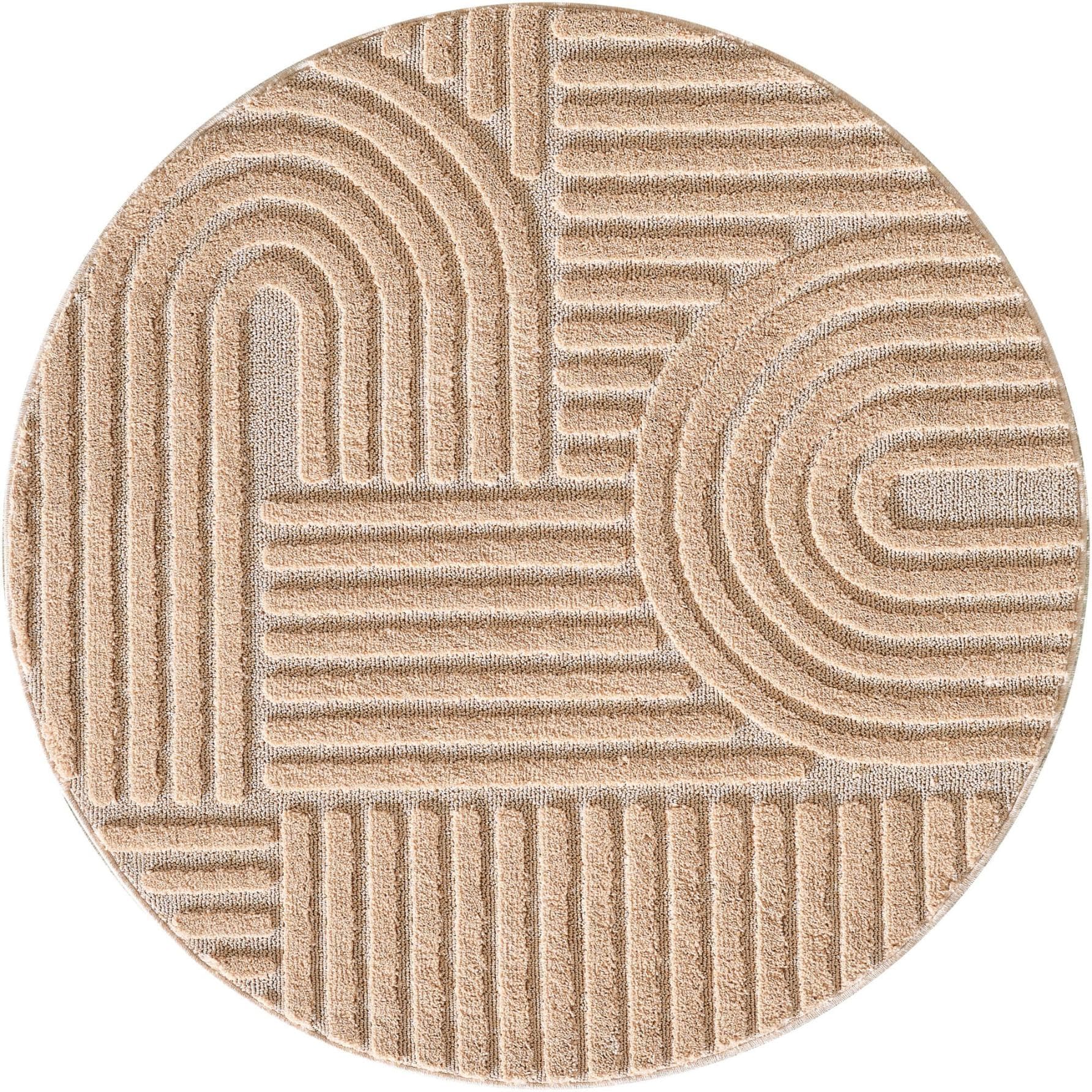 AYYILDIZ TEPPICHE ART 1121 Boho Design Teppich Rosa Rund