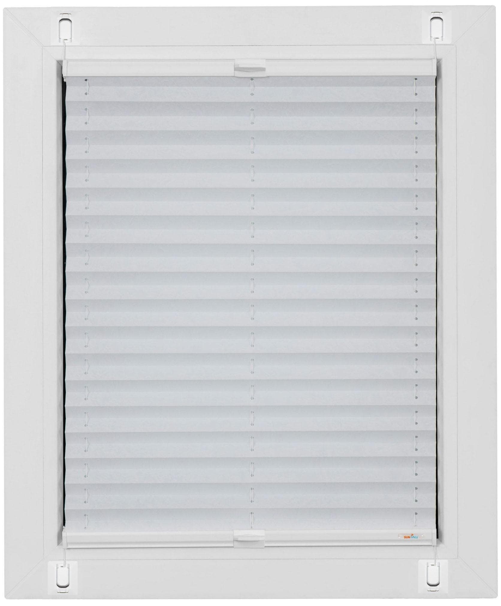 sunlines Plissee Start-up Style Crush Weiß Haftfix