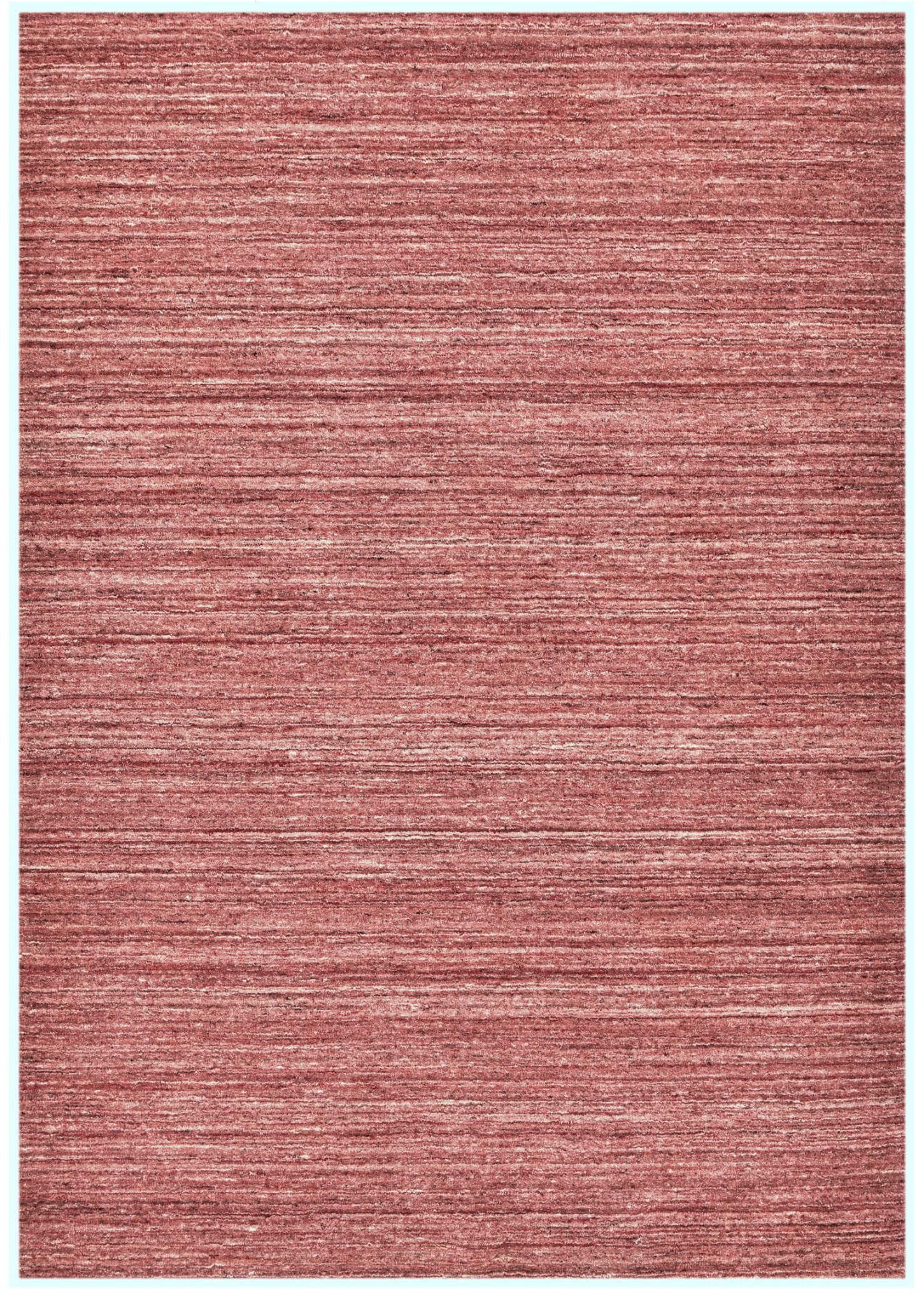 Wollteppich THEKO Pure UNI Rot Handgewebt