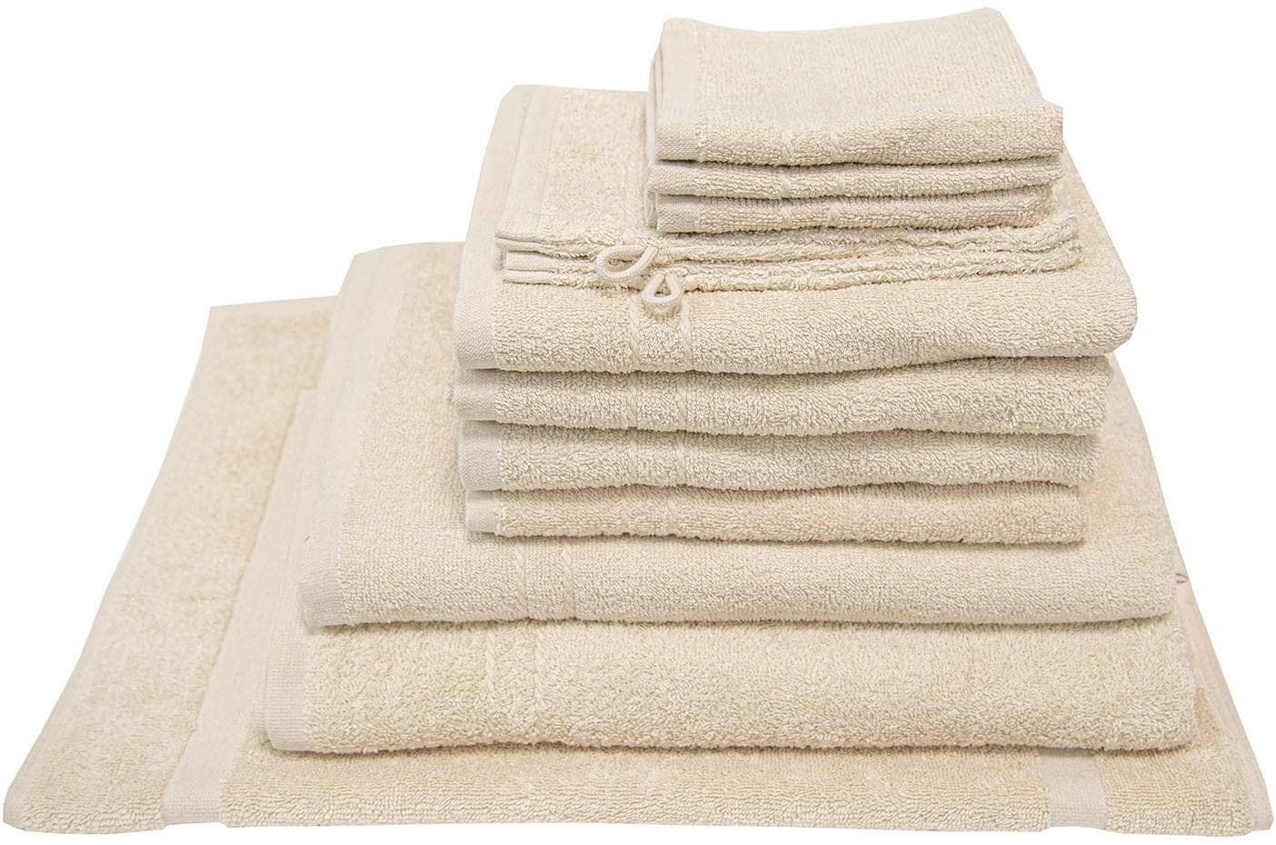 Dyckhoff Handtuch Set Kristall 12-tlg. Beige Frottier 100% Baumwolle