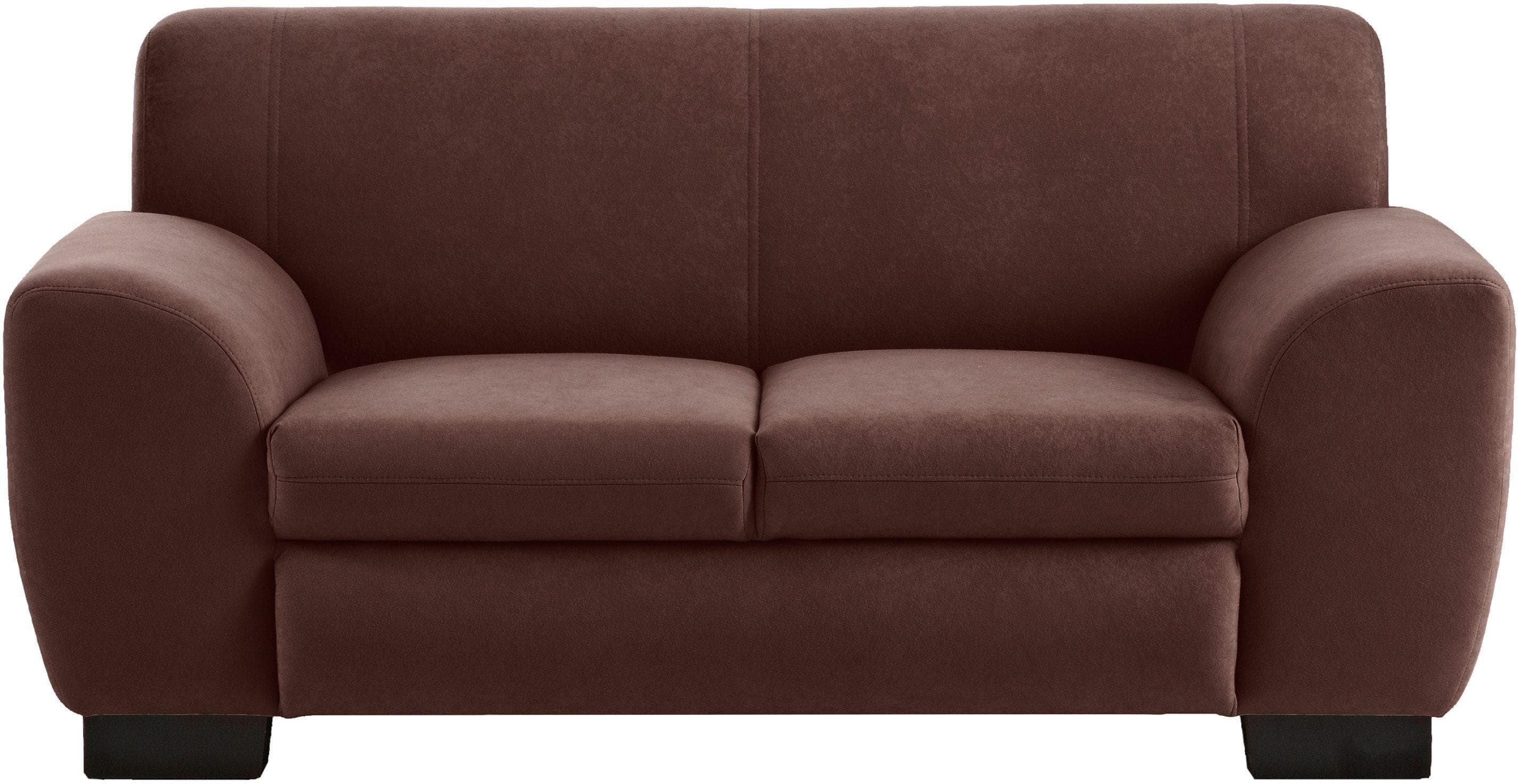 Home Affaire Sofa Nika L-Form Braun Mokka Polyacryl Microfaser