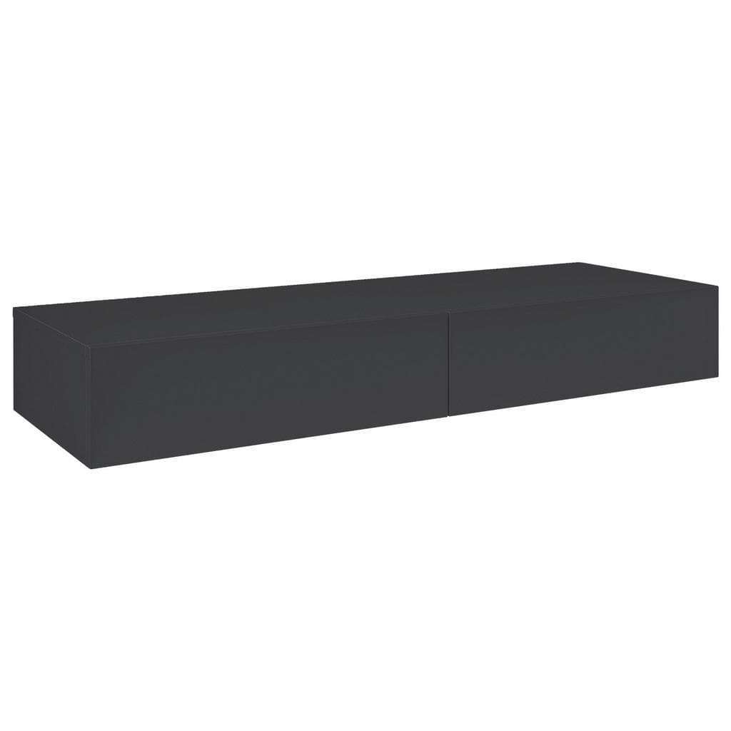 Hom'in Konsolentisch Anthrazit Holzwerkstoff 2 Schubladen