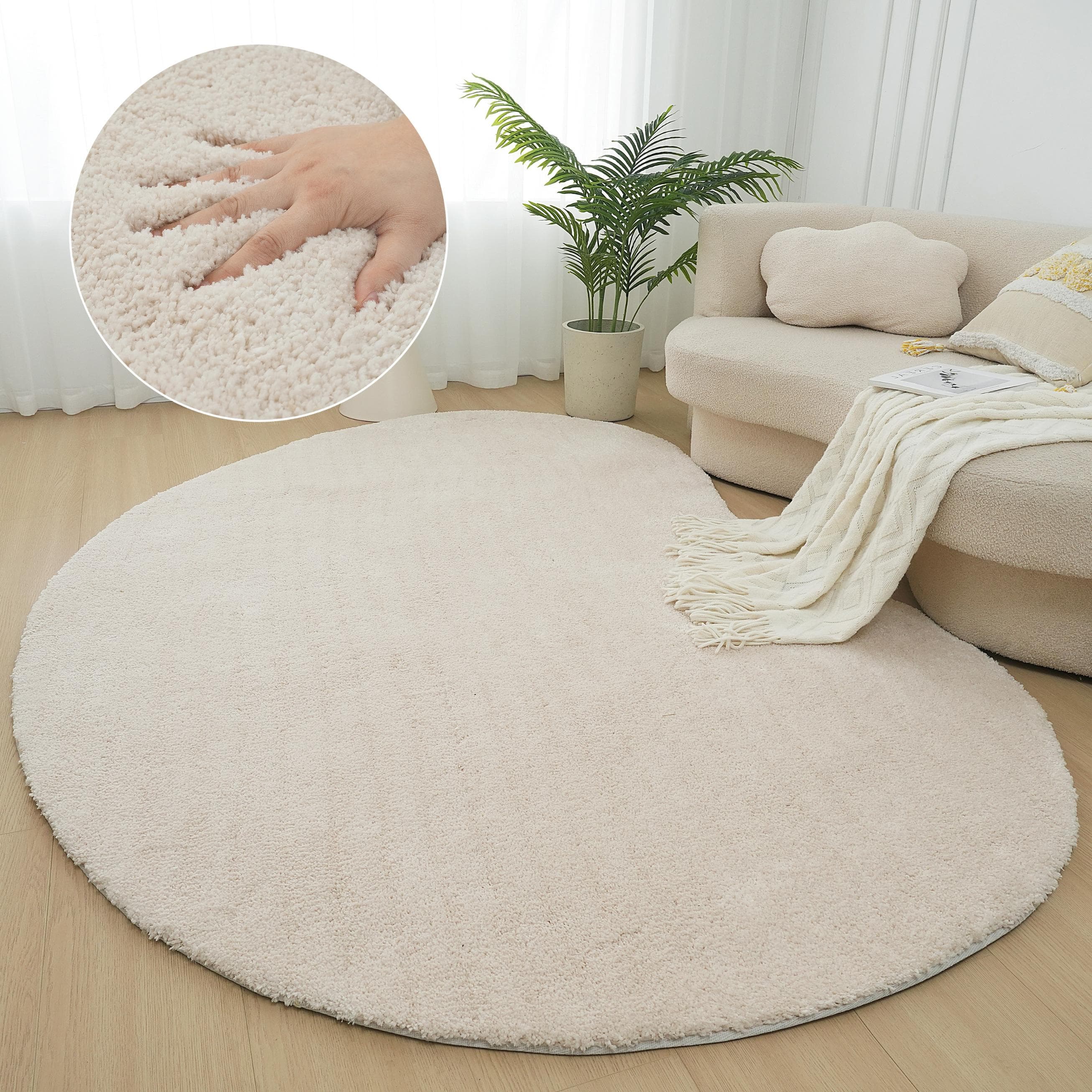 Hochflor-Teppich "Halrum" Einfarbig Kunstfaser LeGer Home by Lena Gercke