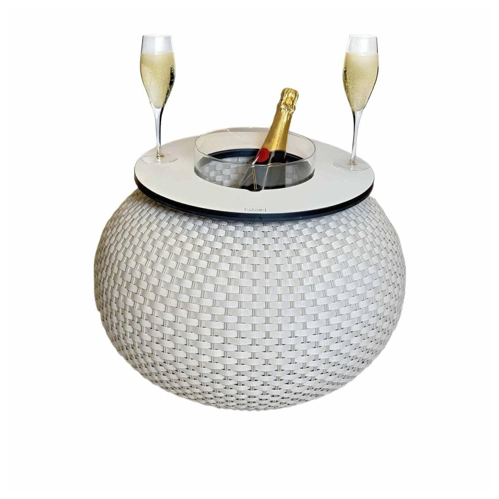 COOTAB COOLER TABLE 3-in-1 Loungetisch mit Acryl-Kühler Milano 40 cm