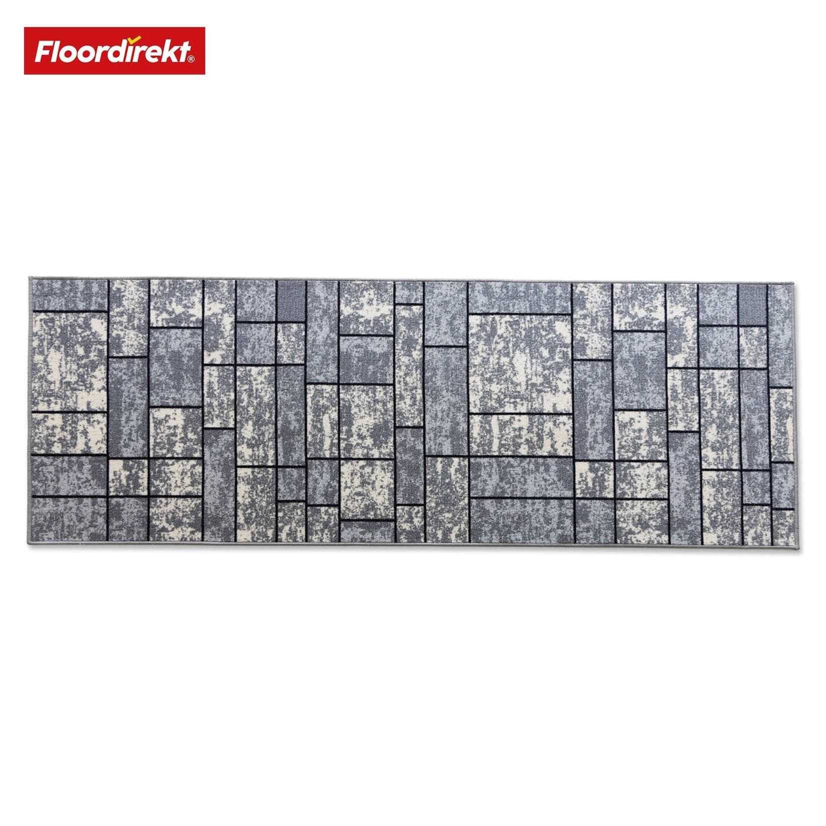 Floordirekt Teppich-Läufer nach Maß Mannheim Grau Polyamid