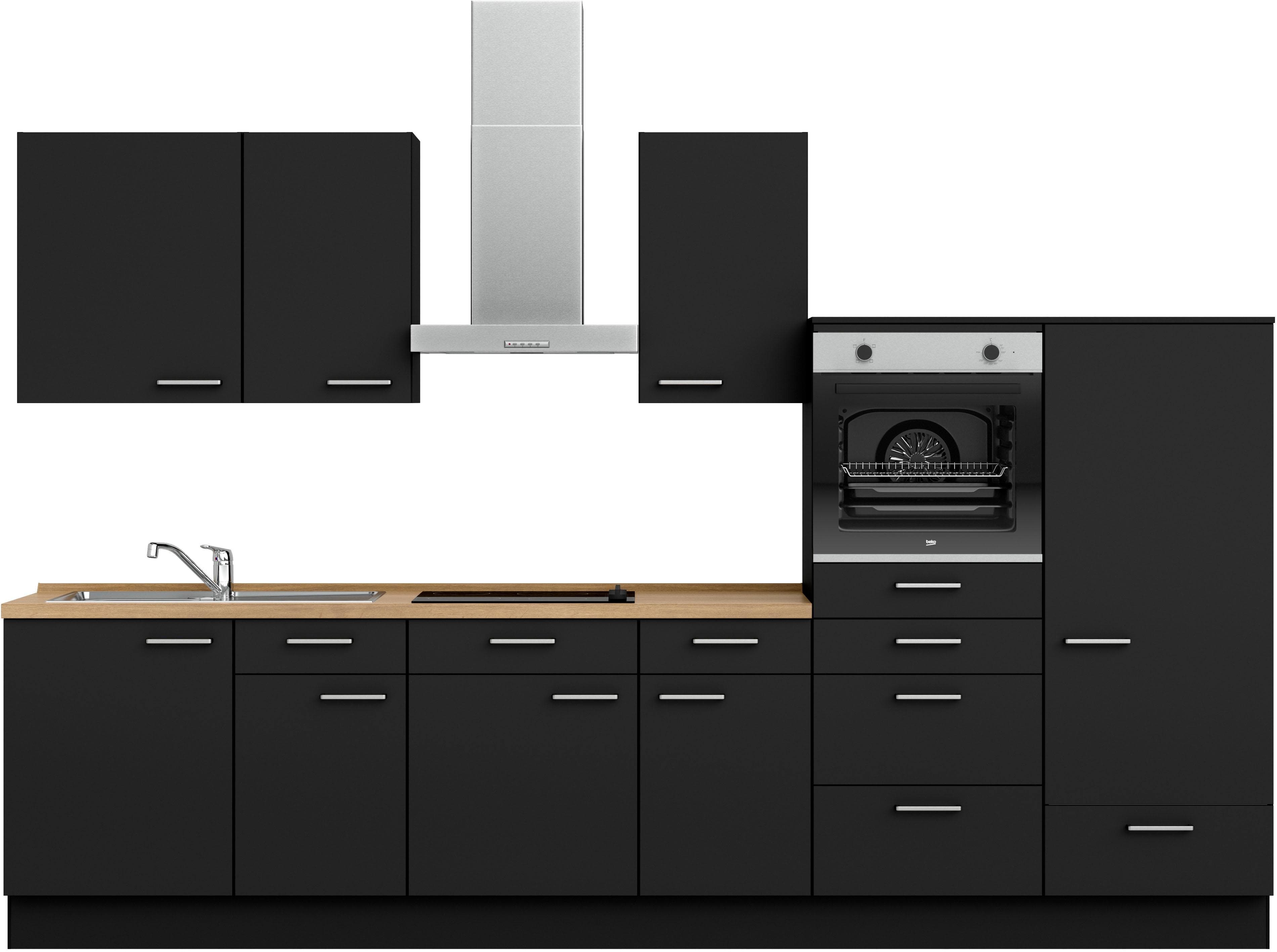 Nobilia Küchenzeile Touch I Schwarz Eiche Sierra Nachbildung