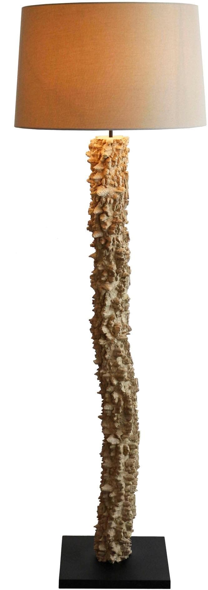 SALESFEVER Stehlampe Pandora Treibholz Leinen