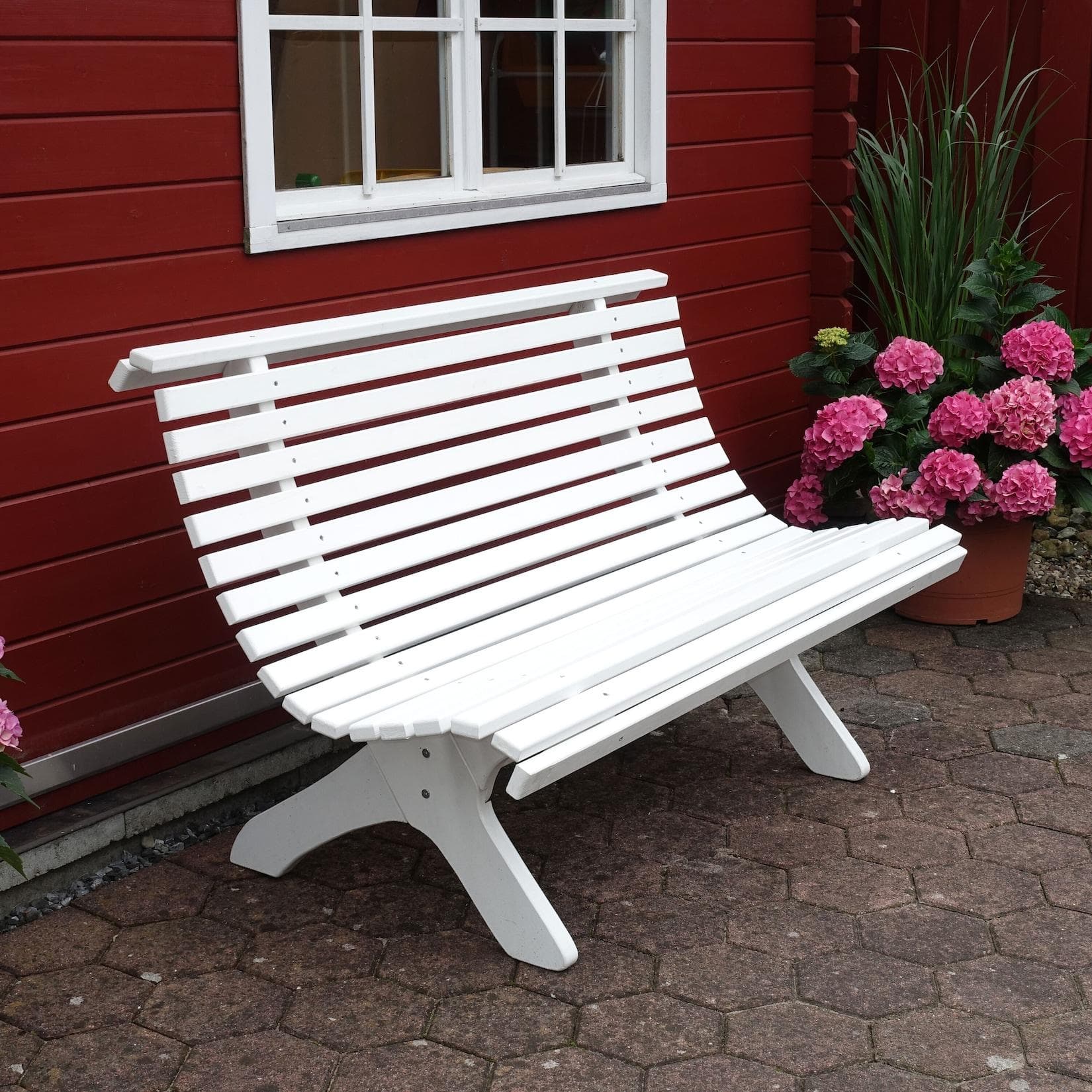 Promadino Gartenbank Sven Weiß Lackiert