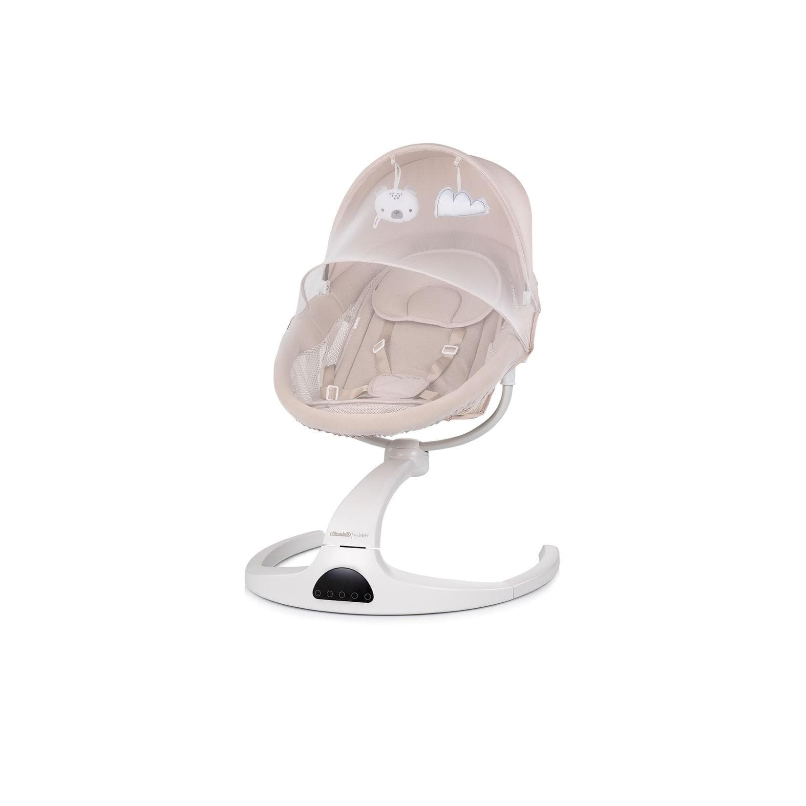 Chipolino Babywippe E-Sway Fernbedienung, Musik Bluetooth Plüschtiere Timer Gurt