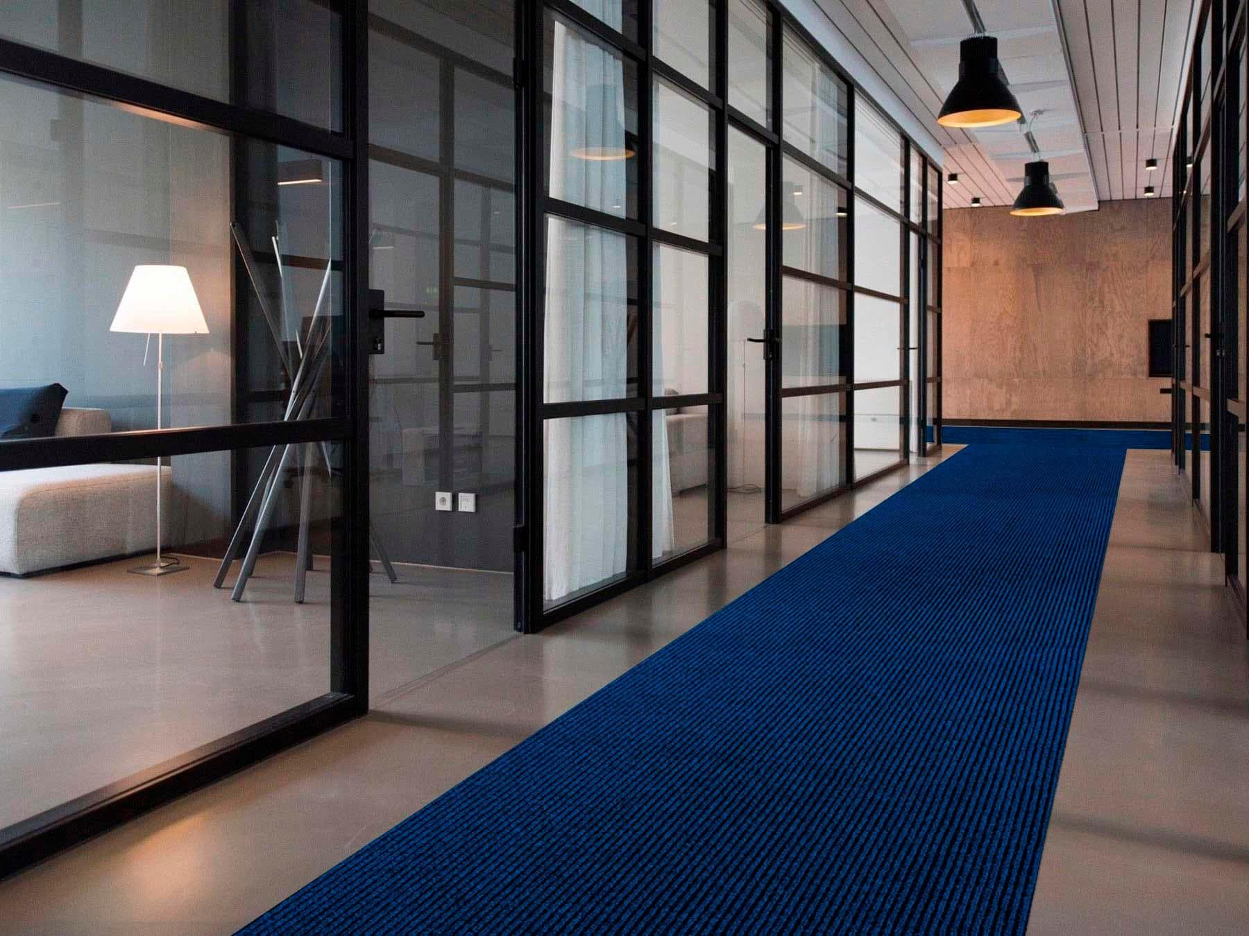 Läufer MAGNUM Made in Belgium Blau Hoch-Tief-Effekt