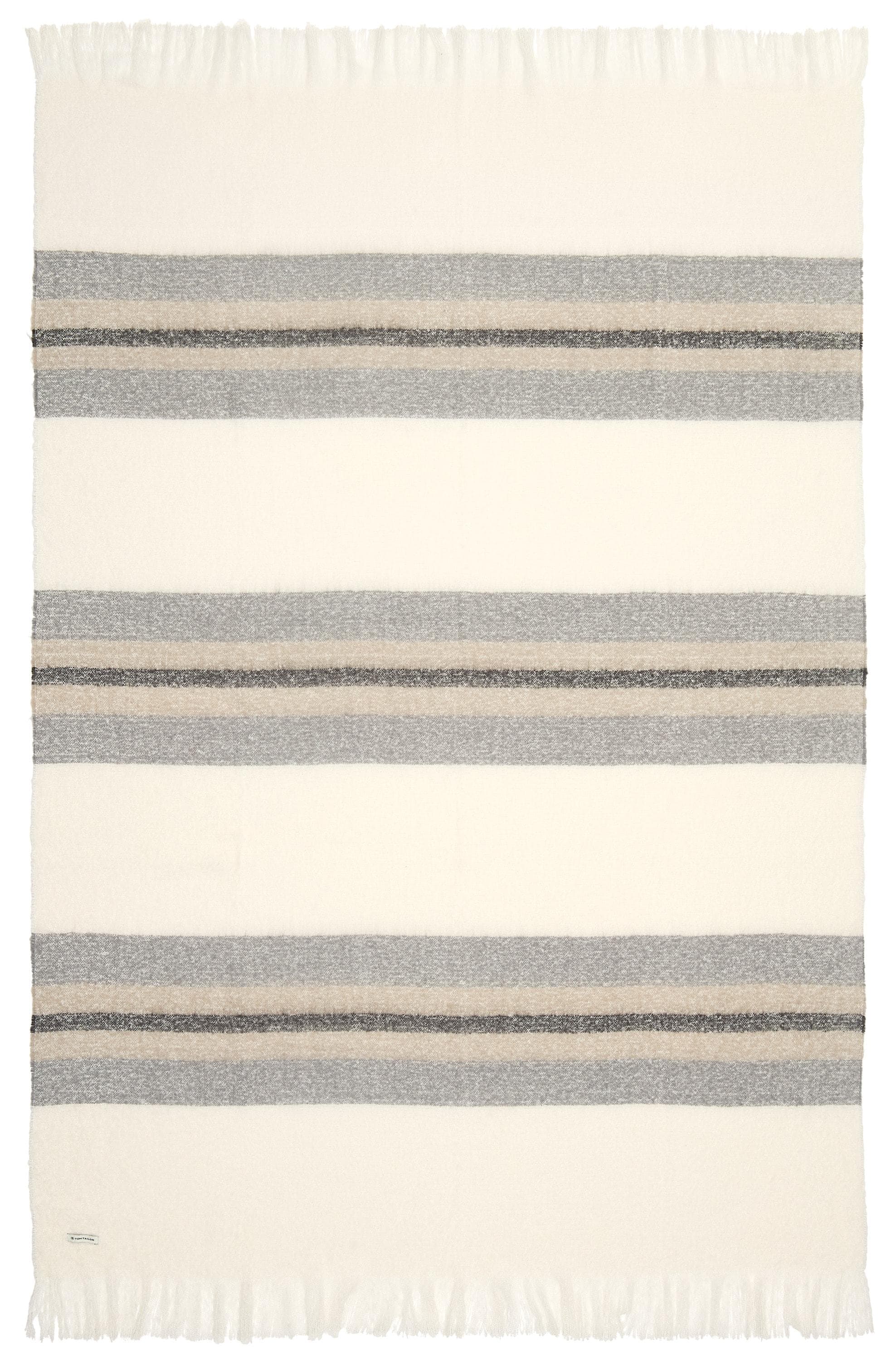 Wohndecke TOM TAILOR HOME Bouclé Stripe Beige