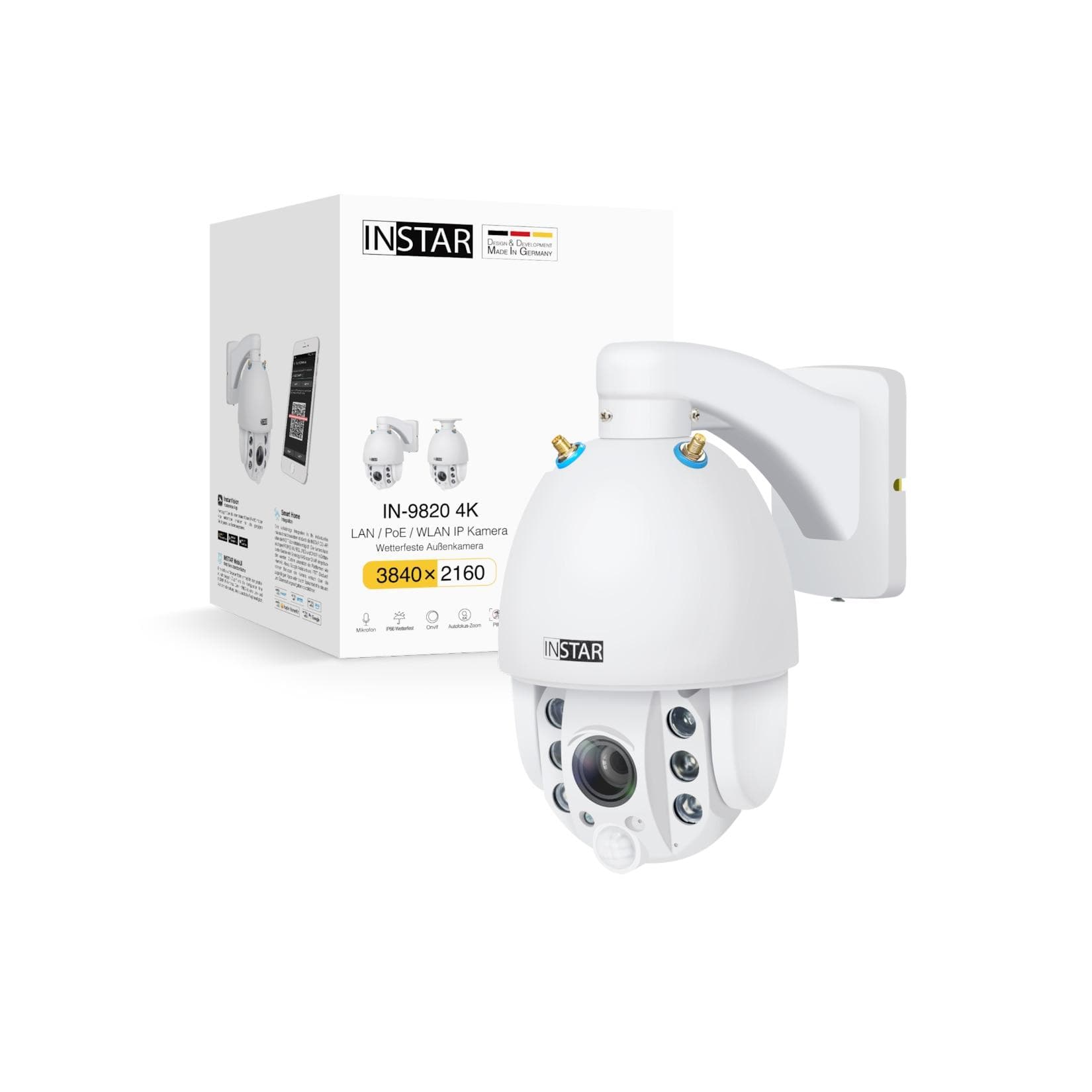 INSTAR IN-9820 4K Überwachungskamera Weiß