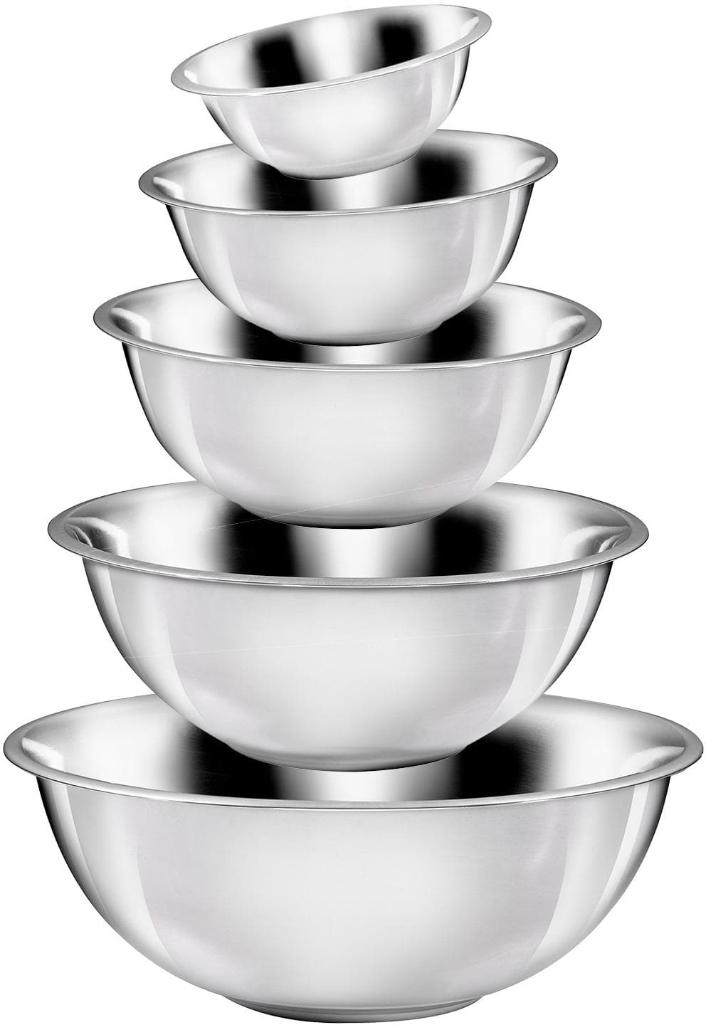 Schüsselset KING 5-tlg. Silber Edelstahl Ineinander Stapelbar