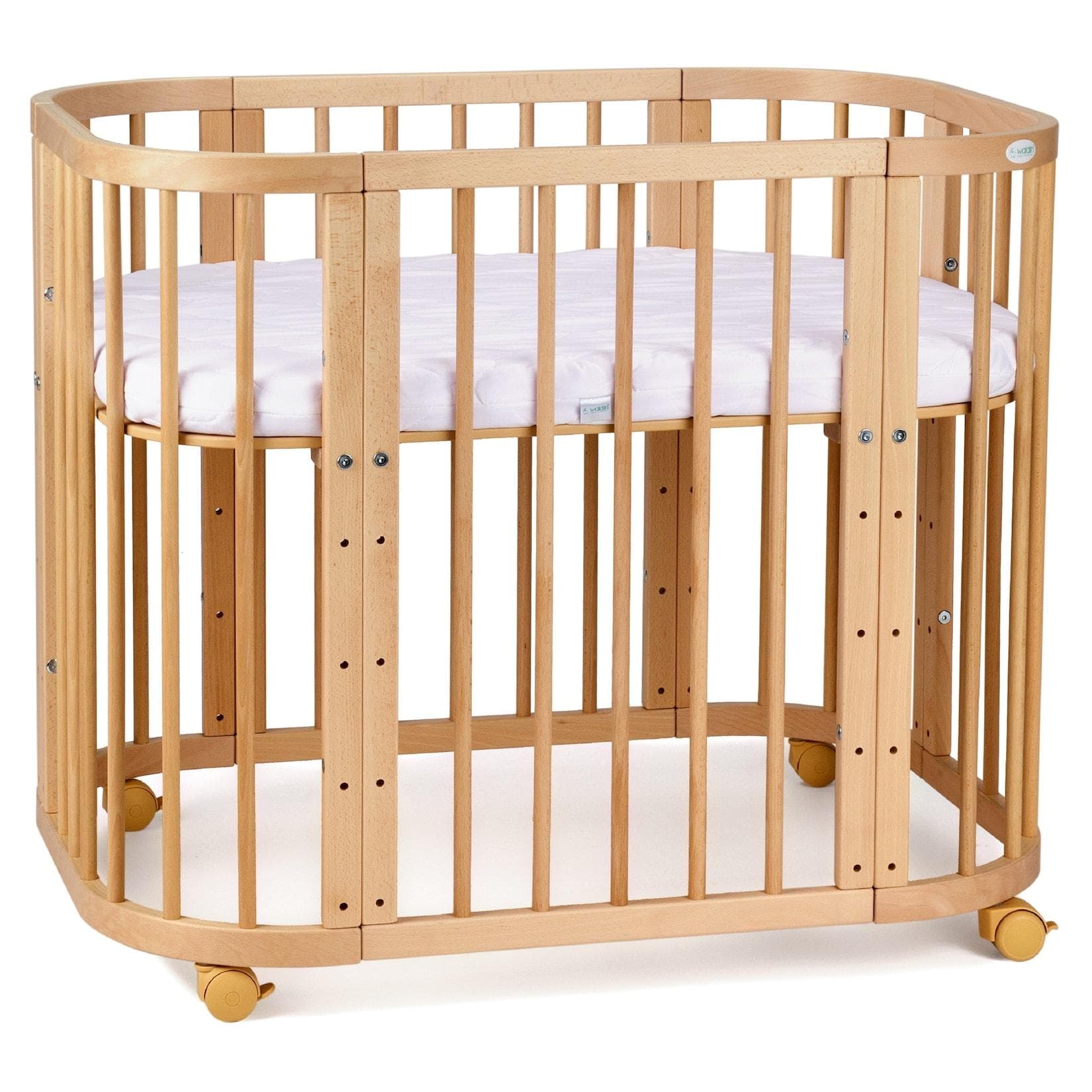 Holz Beistellbett 5in1 mit Matratze - Belüftet