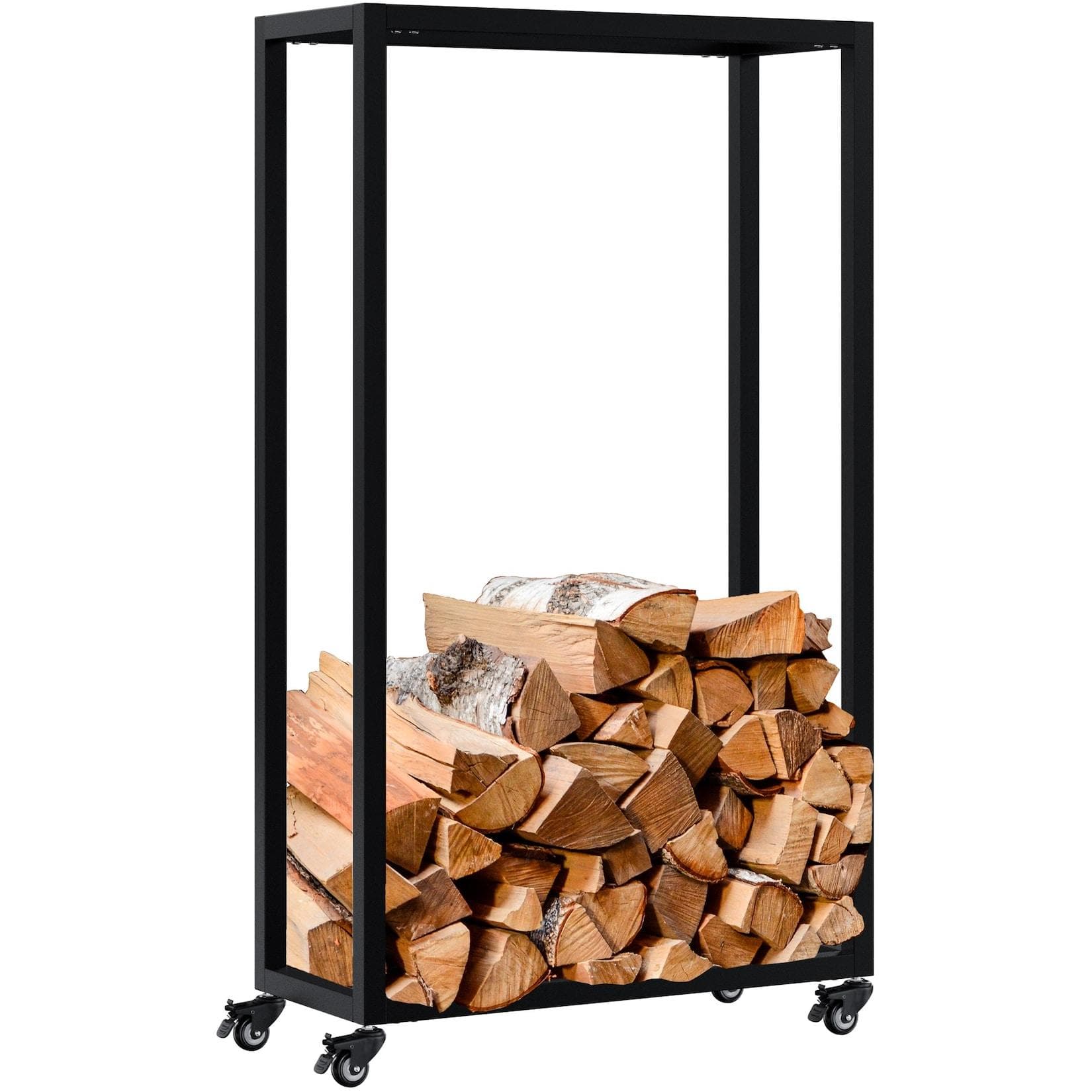 CLP Kaminholzständer Metall mit Rollen Hilta