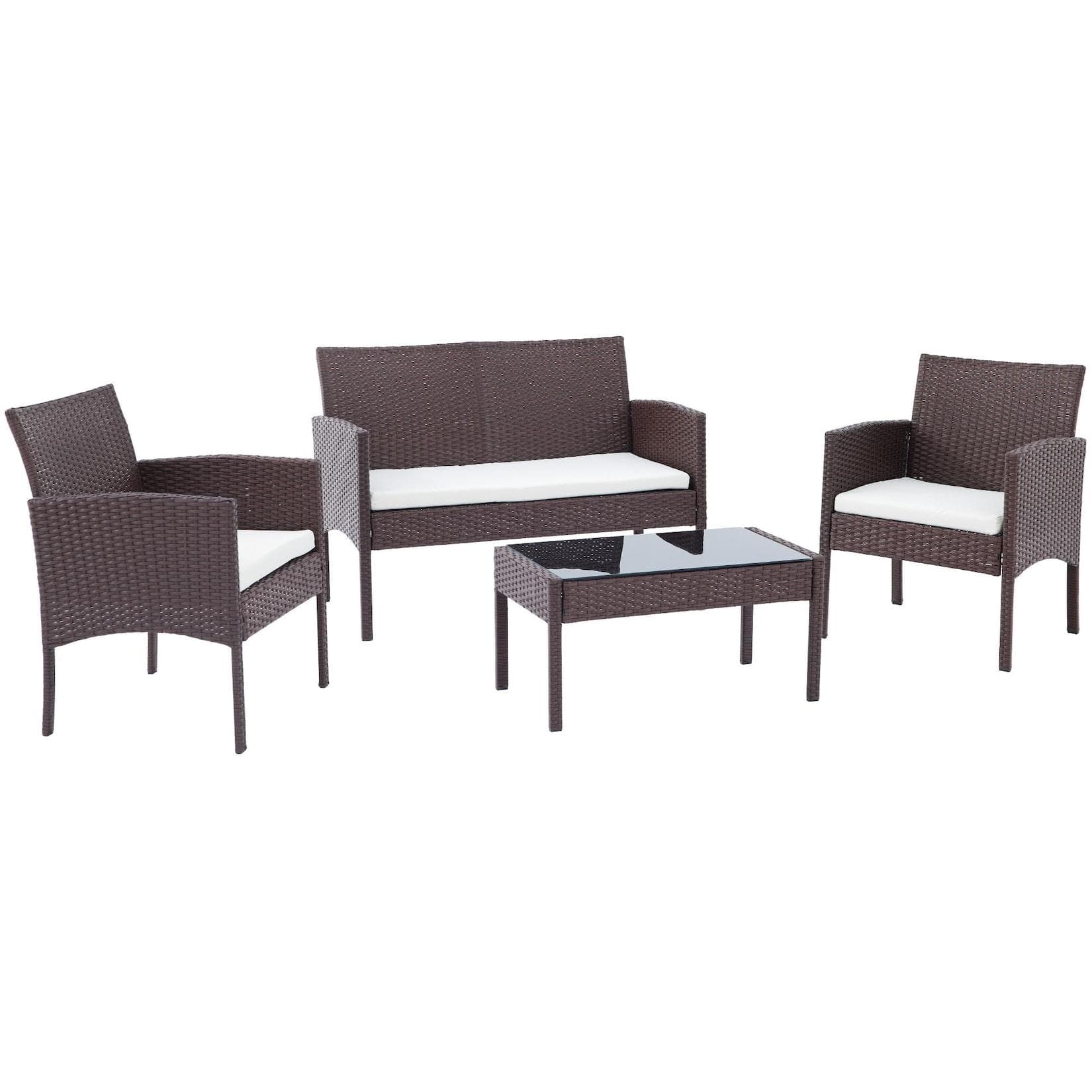 CLP Polyrattan Sitzgruppe Ramunda Lounge-Set Outdoor Wetterfest PE-Rattan