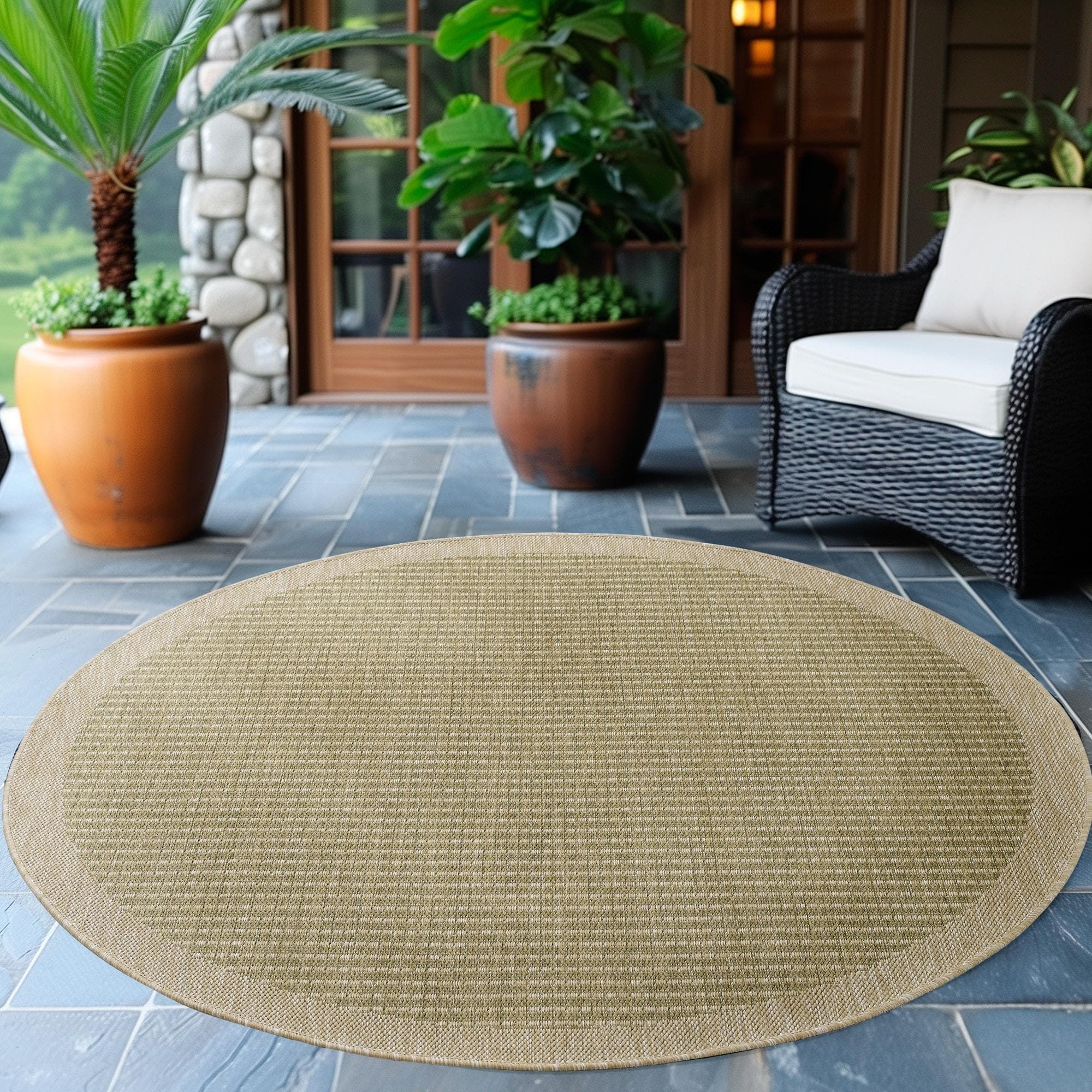 AYYILDIZ TEPPICHE Outdoorteppich GIZA 1410 Grün Unifarben