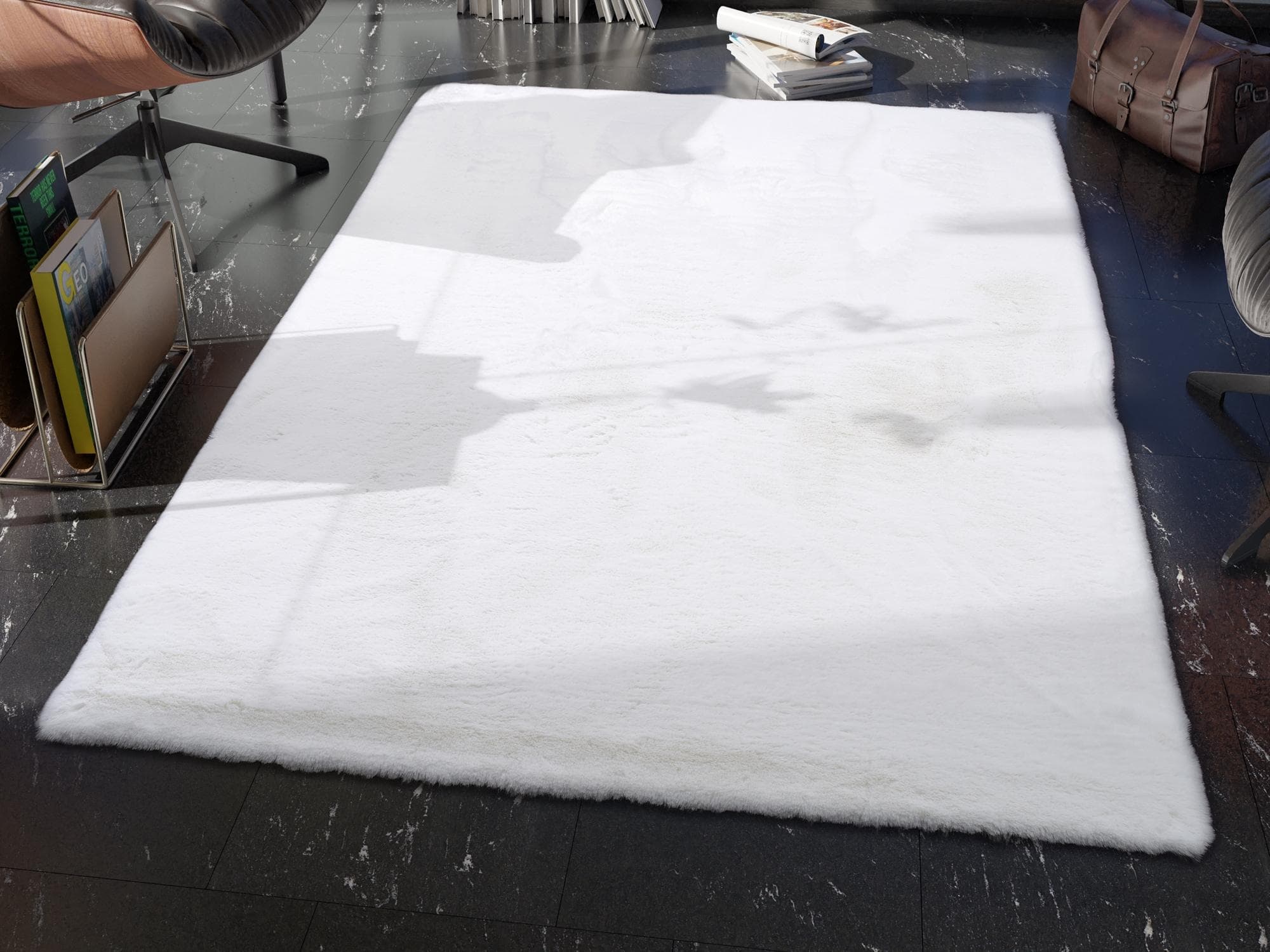 OCI ROCKY SOFT Hochflor-Teppich Beige Creme Polyester