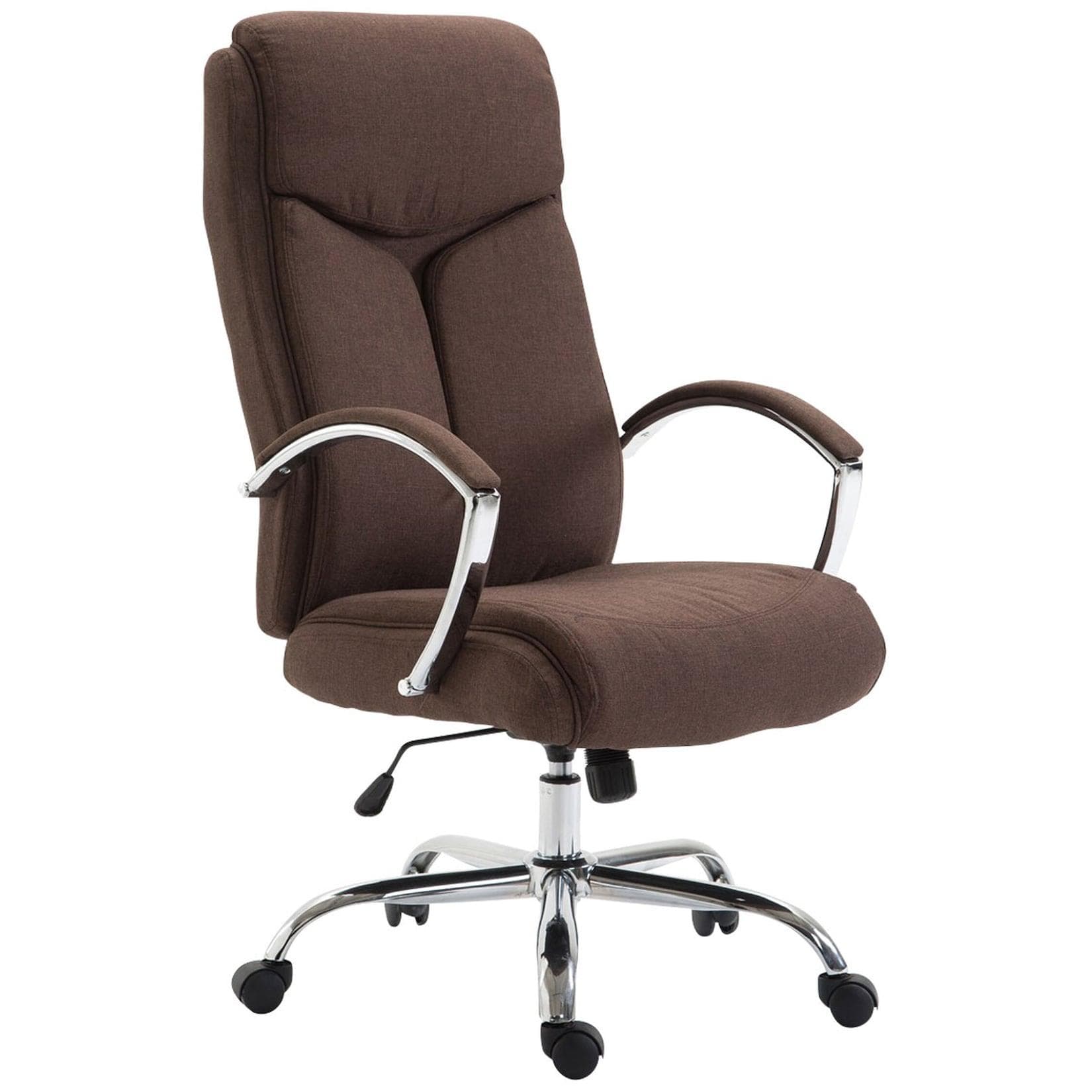 TPFLiving Bürostuhl Volute Stoff Taupe - 140 kg Tragfähig