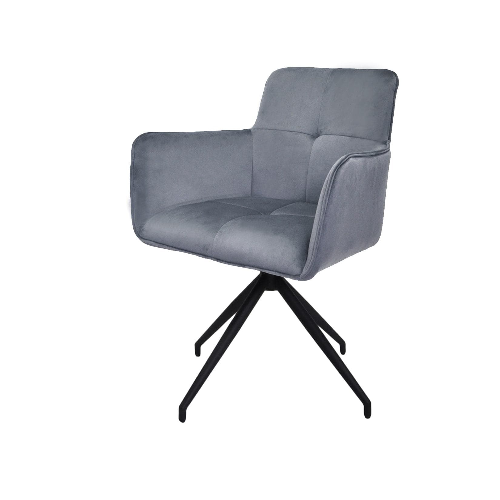 HTI-Living Drehstuhl Letitia Dunkelgrau Samt