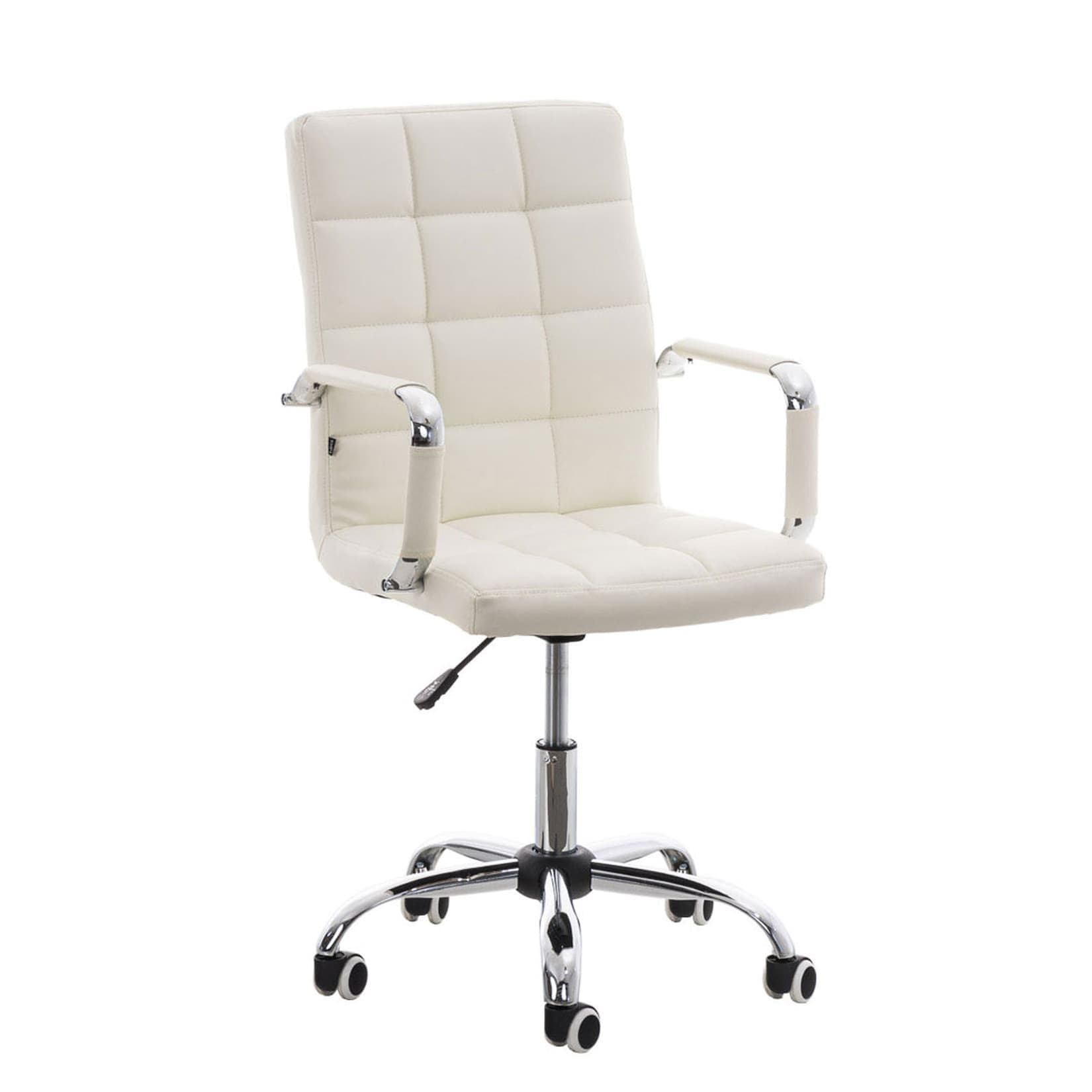 TPFLiving Bürostuhl Deal V2 Kunstleder Creme Modern