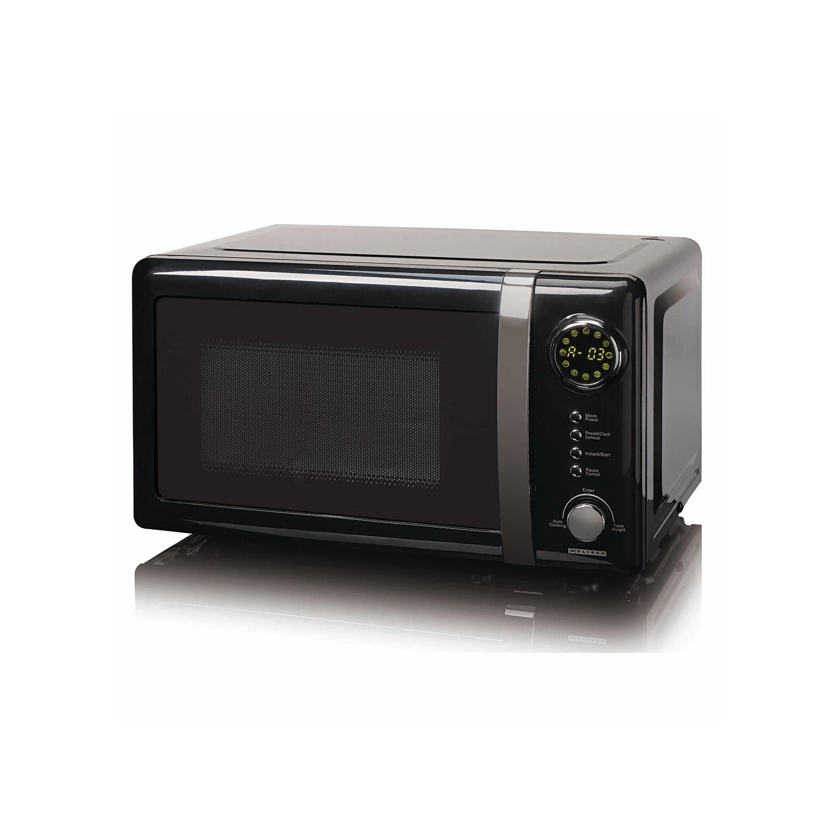 Melissa Mikrowelle 20 L 700W Schwarz Retro