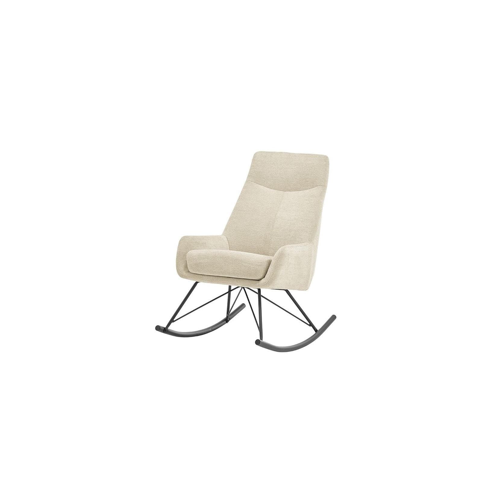 MCA furniture ORIENT Schaukelstuhl Creme Schwarz Matt