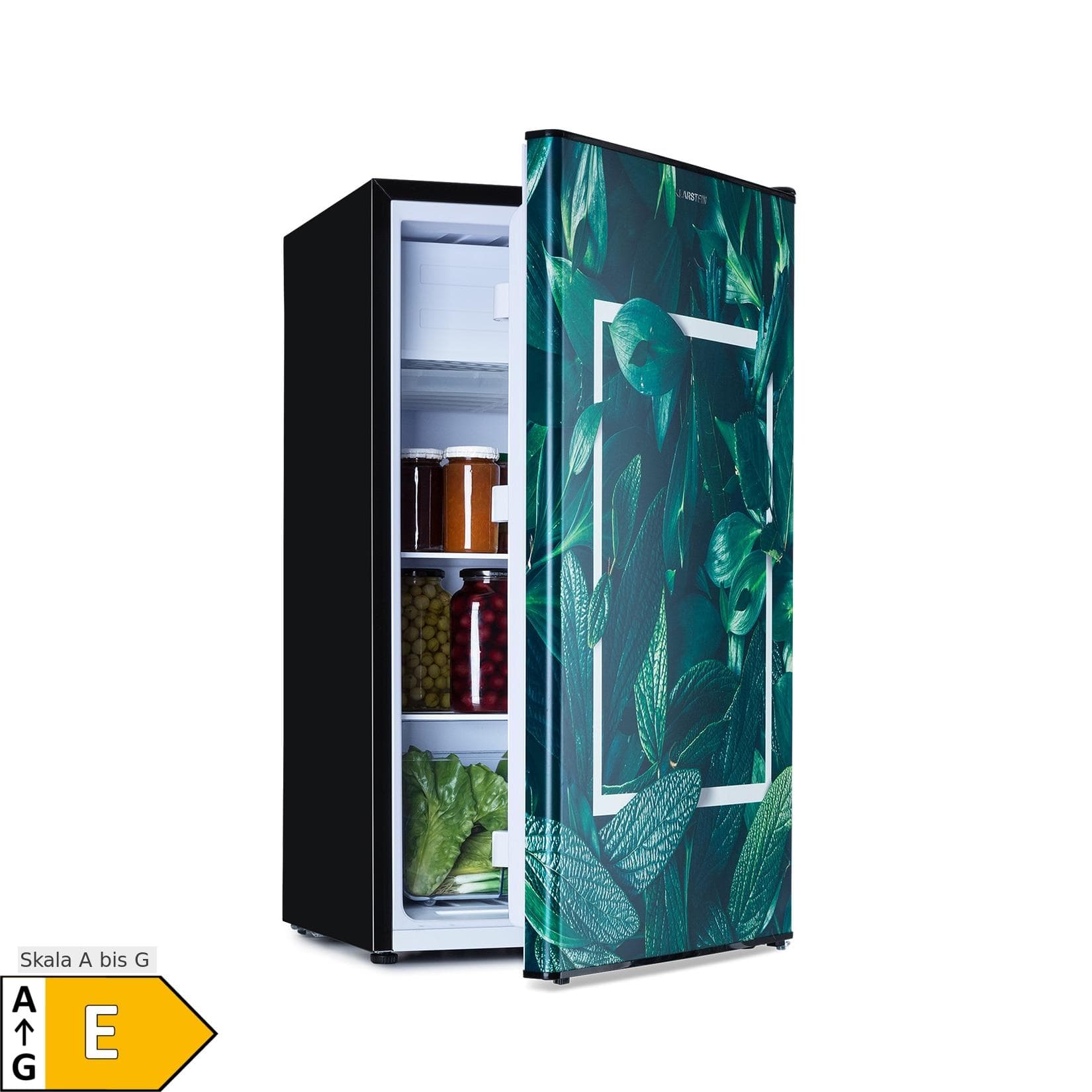Klarstein CoolArt 79L Kühl-Gefrier-Kombination EEK E Gefrierfach 9l Designtür