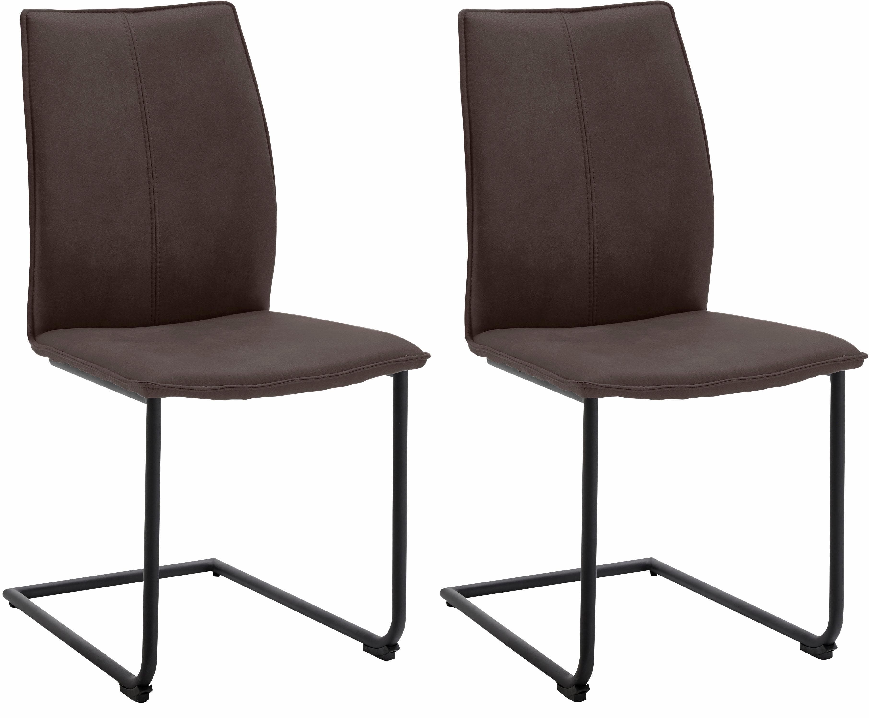 Freischwinger Capri von NIEHOFF SITZMÖBEL, braun, Microfaser oder Leder
