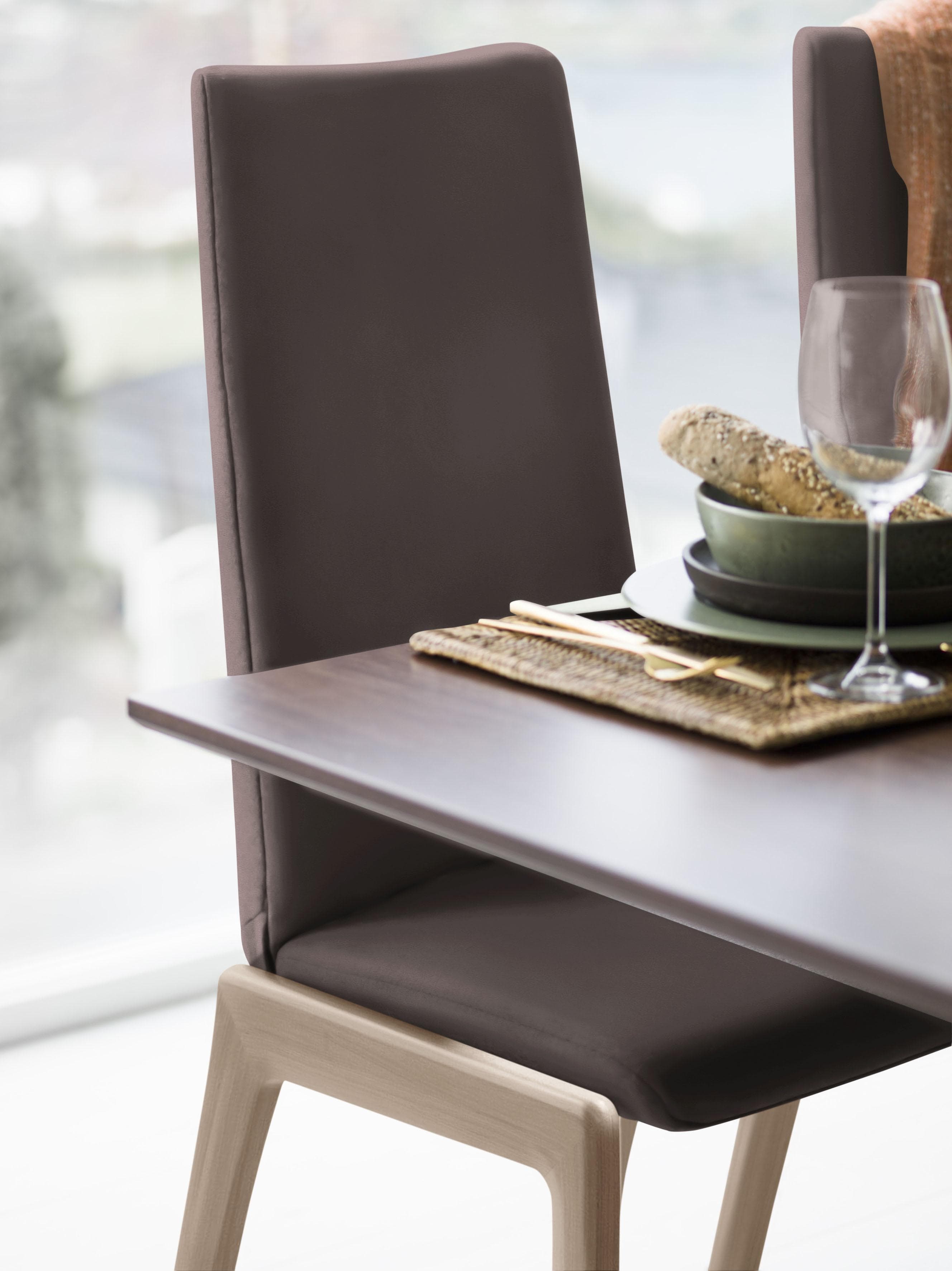 Hochlehner Polsterstuhl mit Eiche-Natur-Beinen