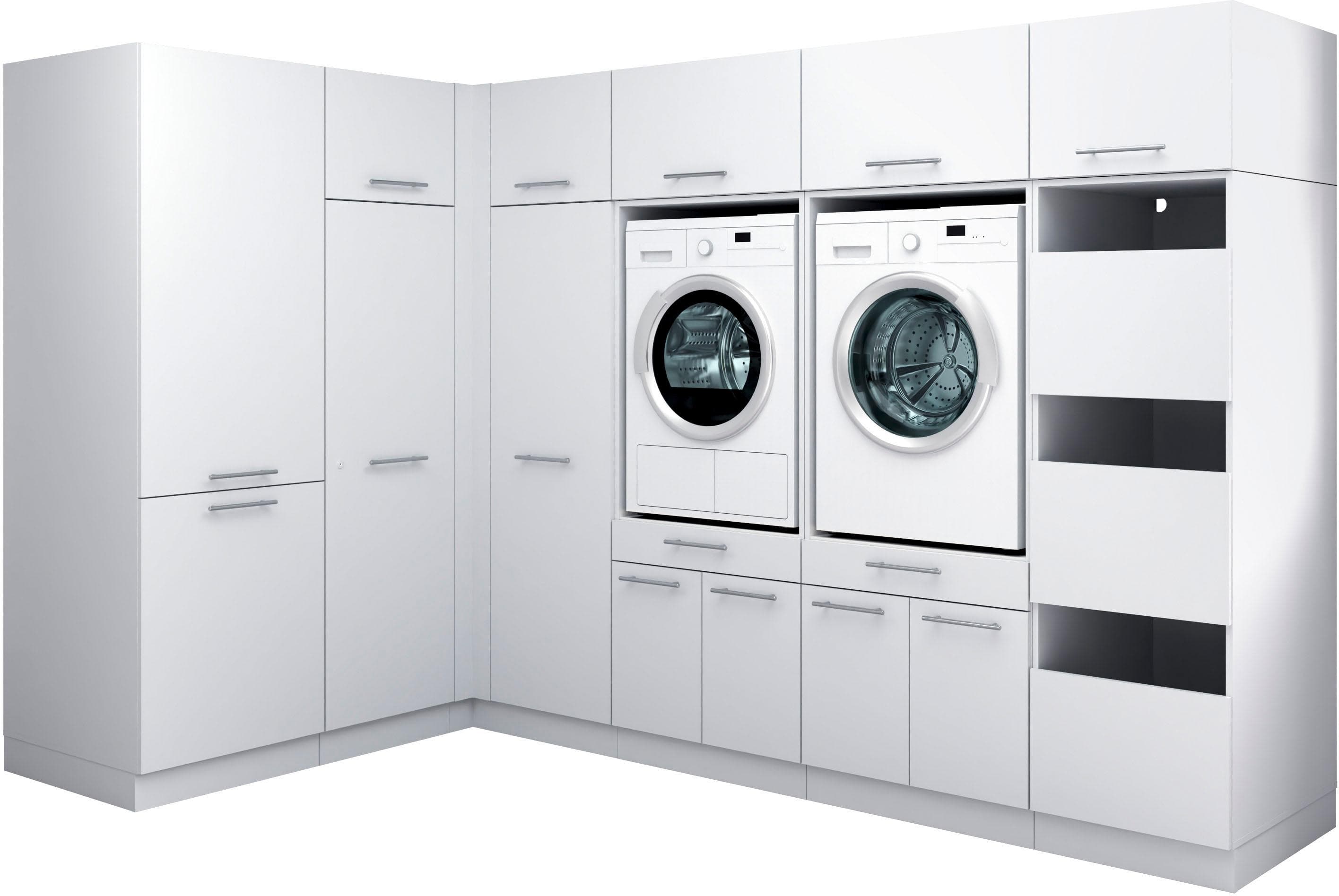 Mehrzweckschrank-Set LAUNDREEZY 11-tlg. Weiß Matt Holzwerkstoff