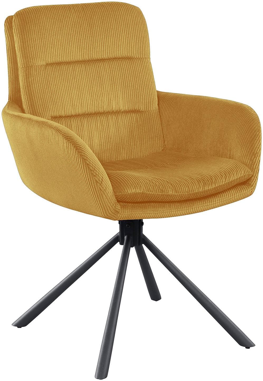 SalesFever Pizzo Armlehnstuhl - Drehbarer Esszimmerstuhl mit Cordbezug