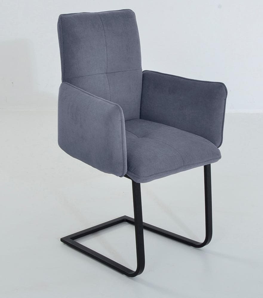 Freischwinger K+W Komfort & Wohnen 6502 Blau mit Armlehnen