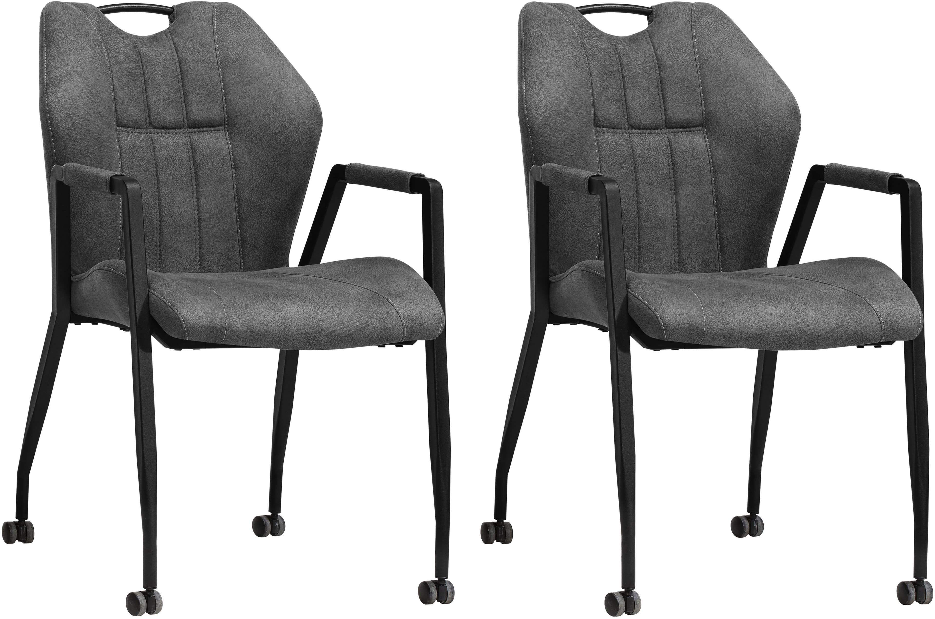 OMG DESIGN Armlehnstuhl Point Grau Anthracit Metallgestell